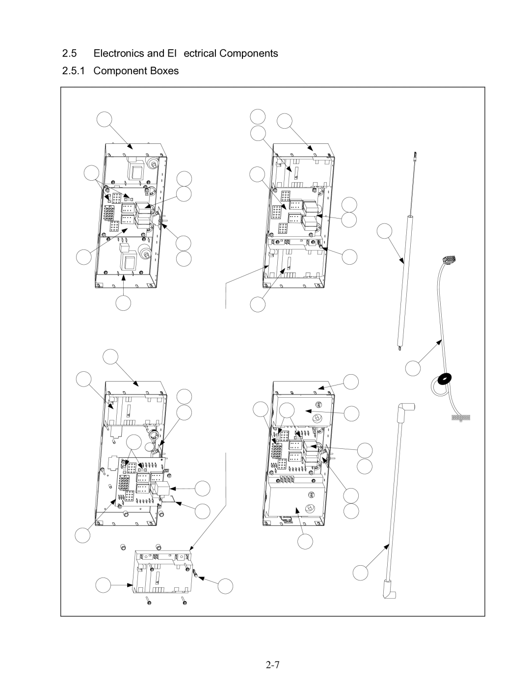 Frymaster 8196345 manual Electronics and Electrical Components 2.5.1 Component Boxes 