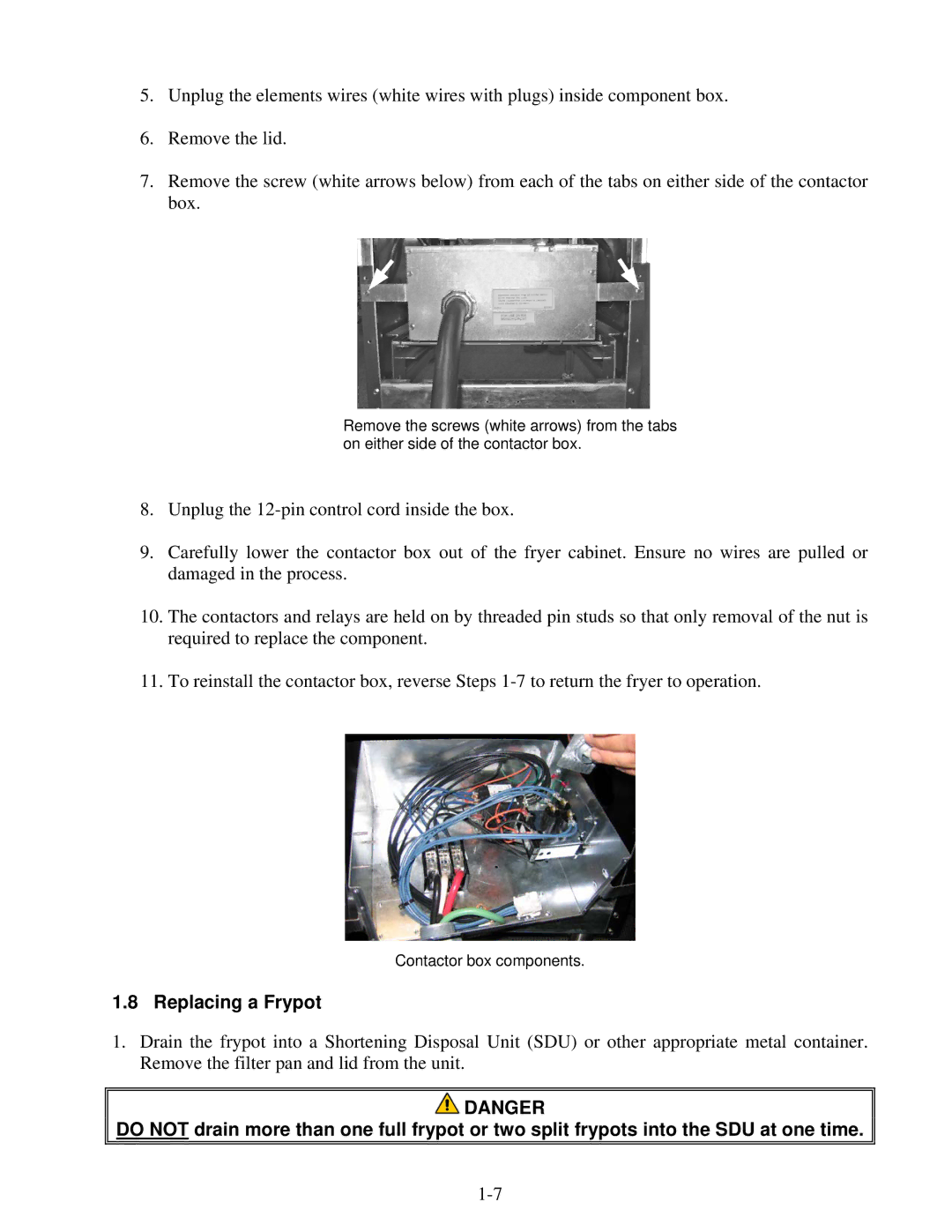 Frymaster 8196428 manual Replacing a Frypot 