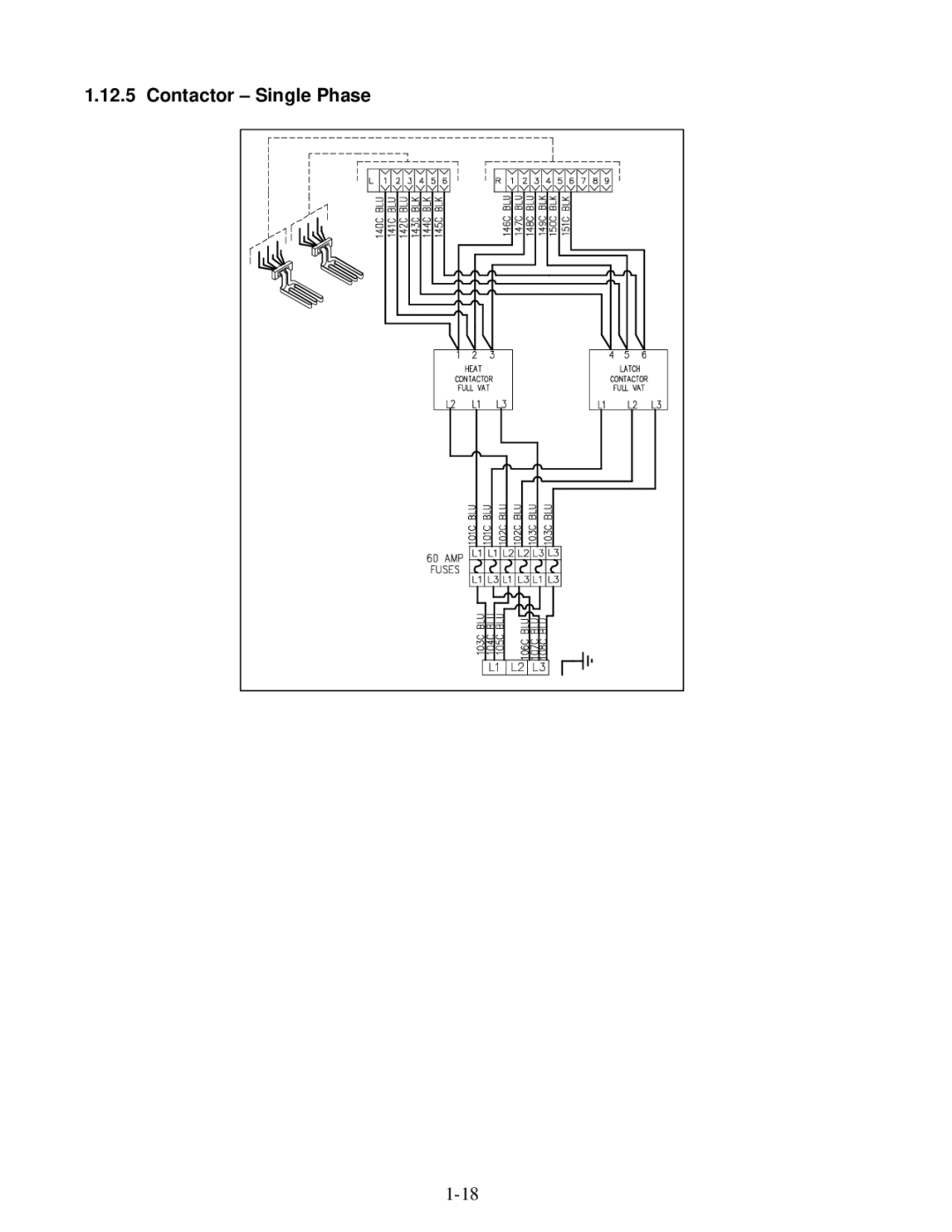 Frymaster 8196428 manual Contactor Single Phase 