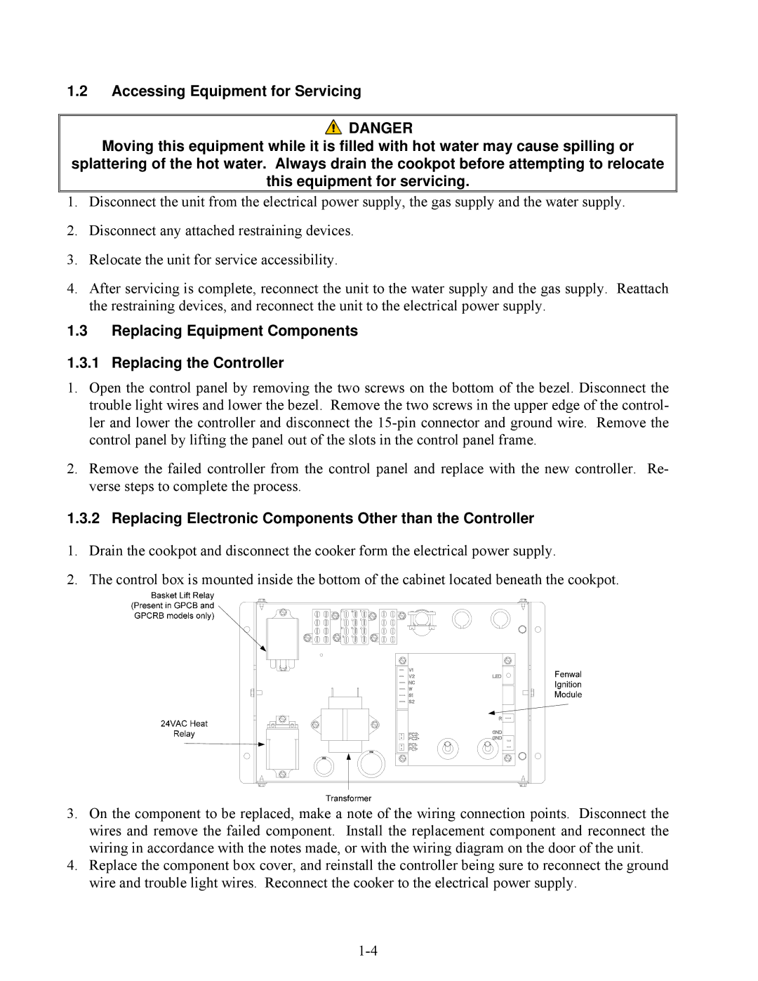 Frymaster 8196692 manual Replacing Equipment Components Replacing the Controller 