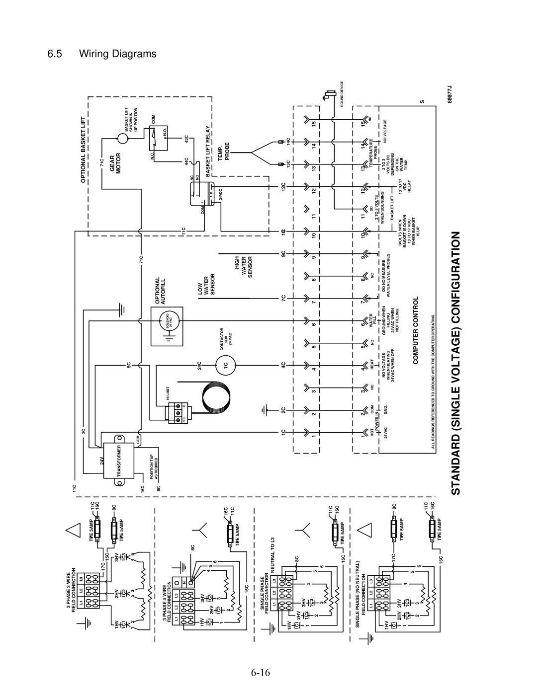 Frymaster 8C, 8SMS, 8BC manual Wiring Diagrams, 10C 12C 