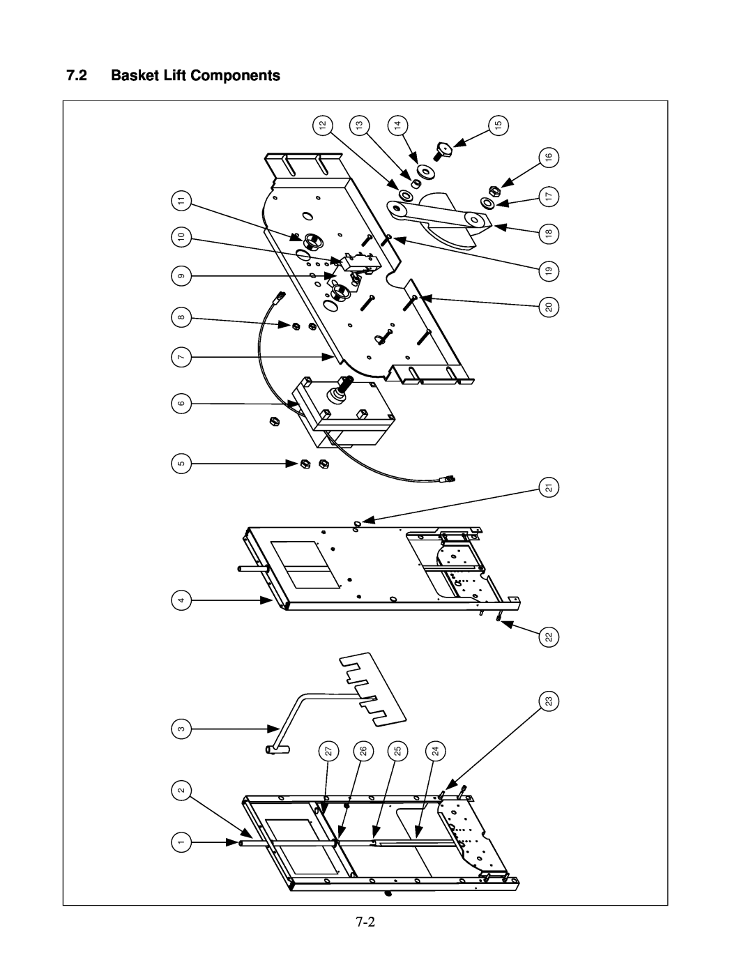 Frymaster 8C, 8SMS, 8BC manual Basket, Lift Components 