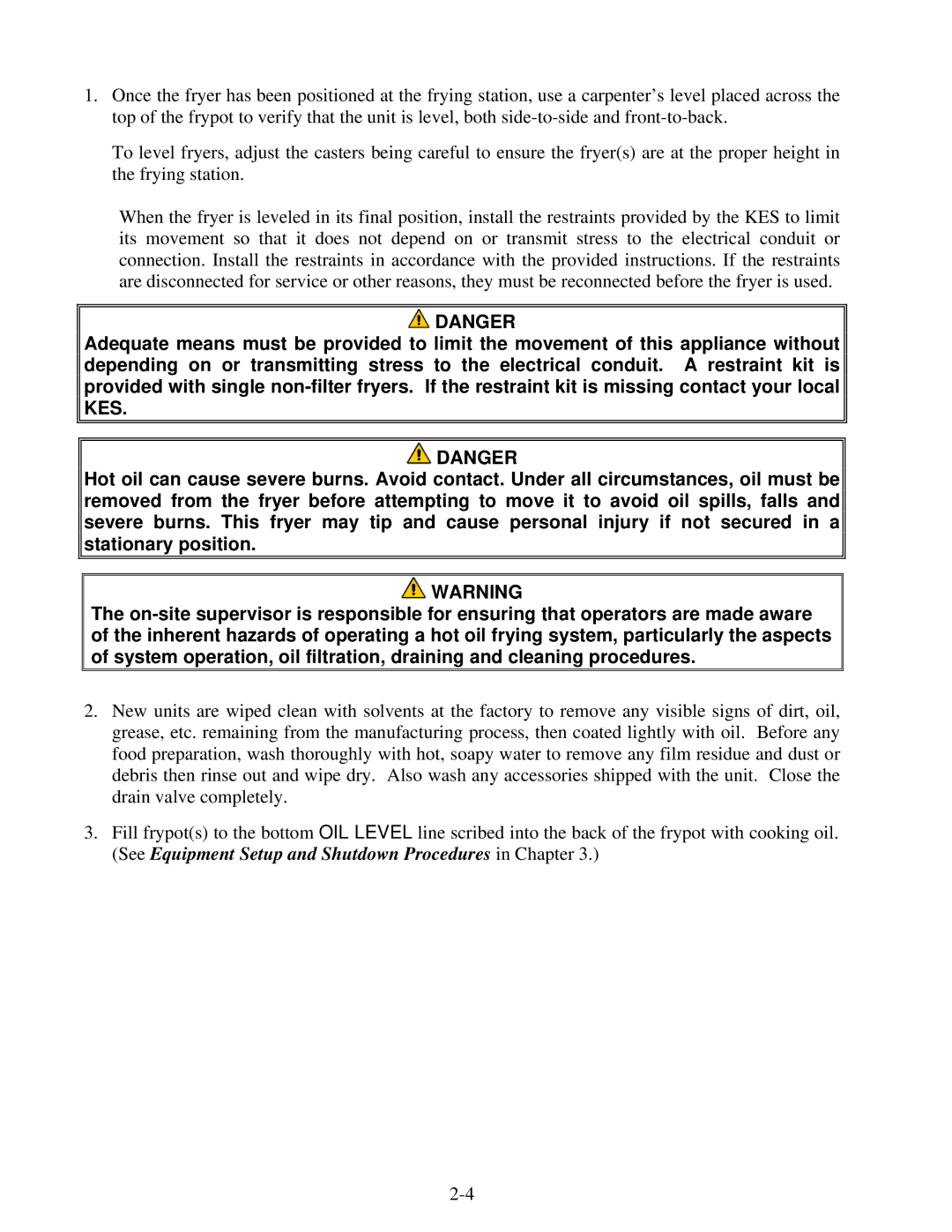 Frymaster BK1814E operation manual 