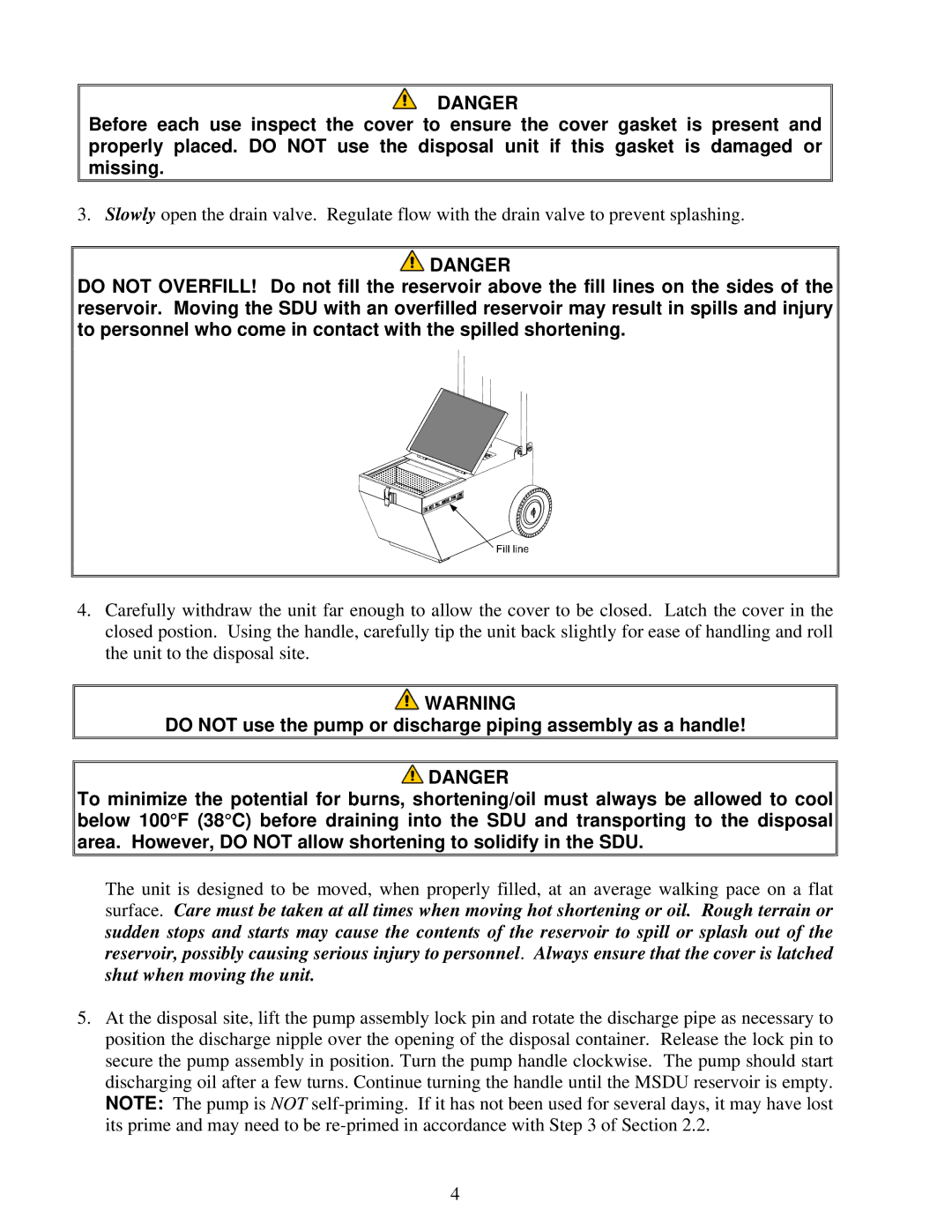 Frymaster SDU90, BKSDU, SDU50 manual 