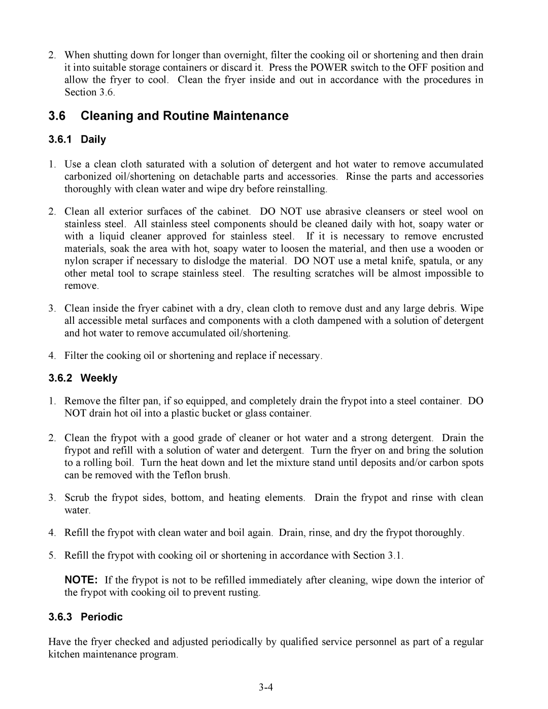 Frymaster 2424E, Combinations, 824E operation manual Cleaning and Routine Maintenance, Daily 