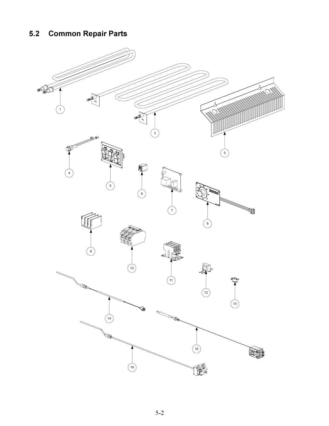 Frymaster 2424E, Combinations, 824E operation manual Common Repair Parts 