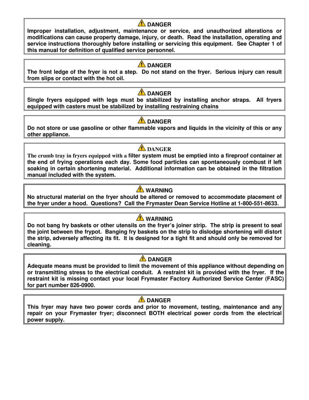 Frymaster Combinations, 824E, 2424E operation manual 