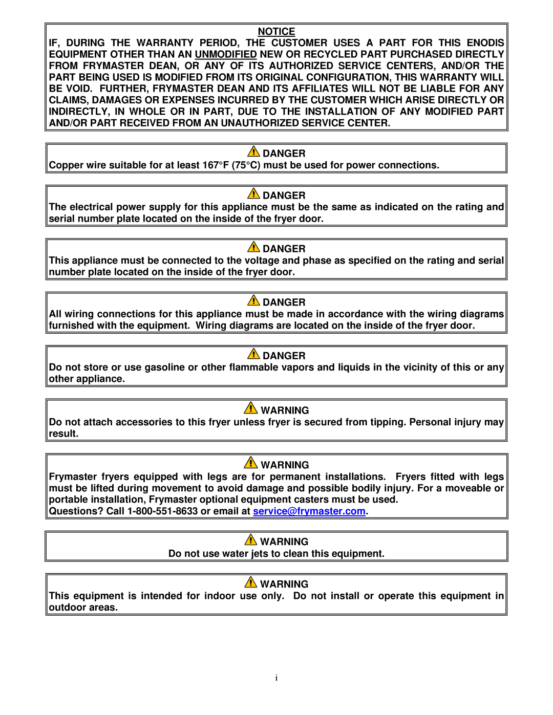 Frymaster E4 manual 