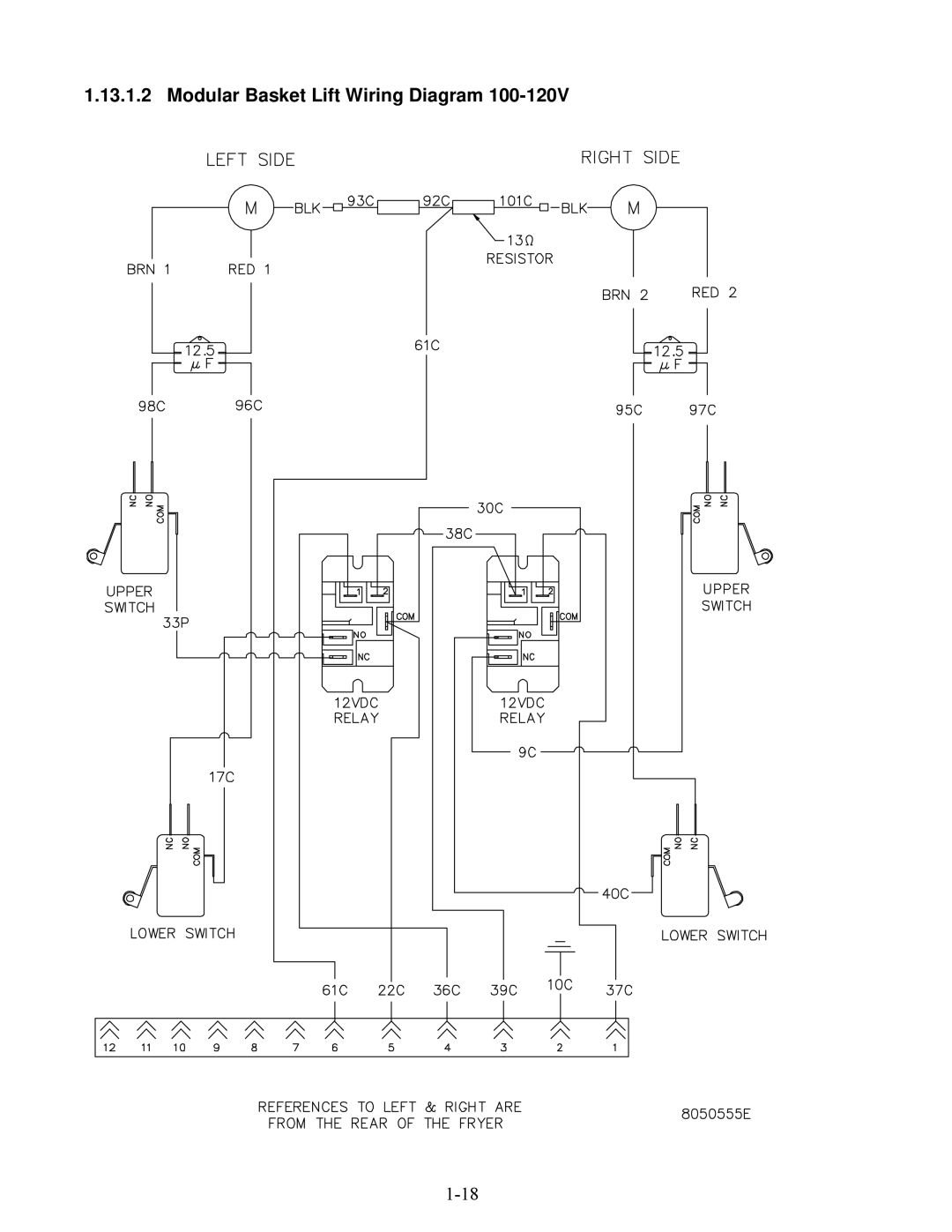 Frymaster E4 manual Modular Basket Lift Wiring Diagram 