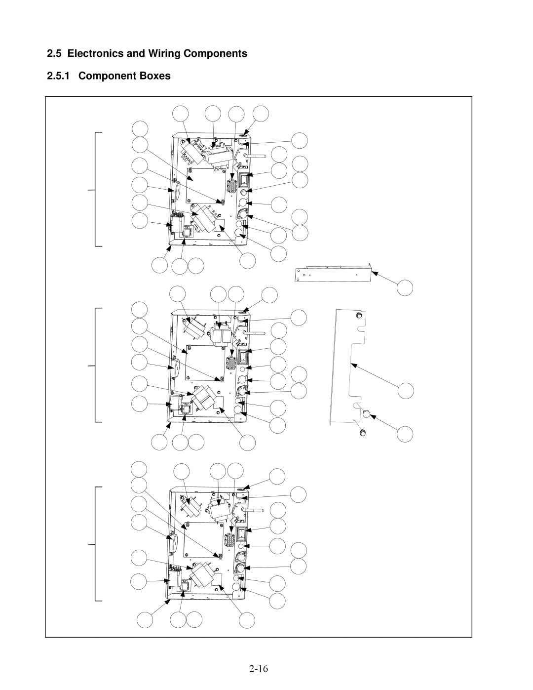 Frymaster E4 manual Electronics and Wiring Components 2.5.1 Component Boxes 