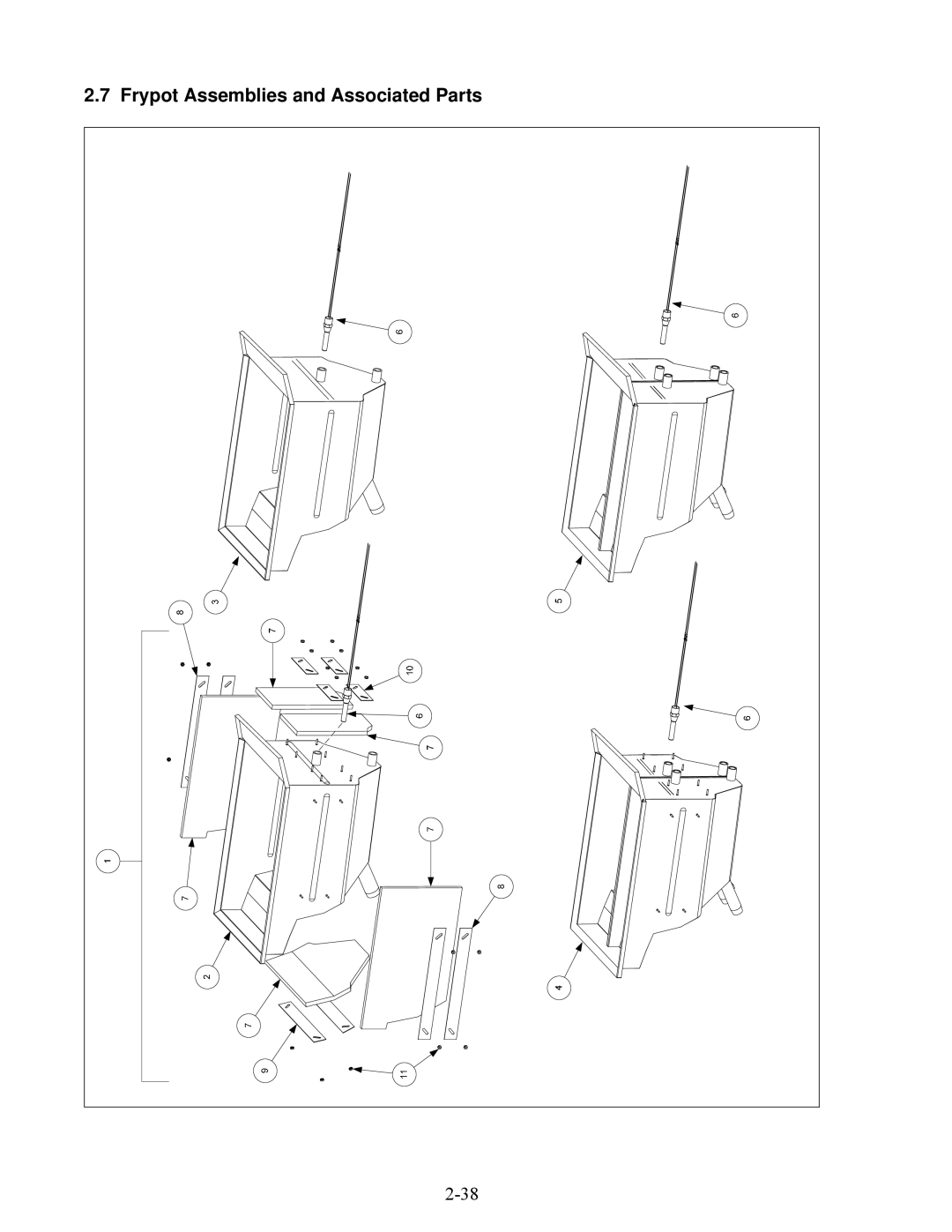 Frymaster E4 manual Frypot Assemblies and Associated Parts 