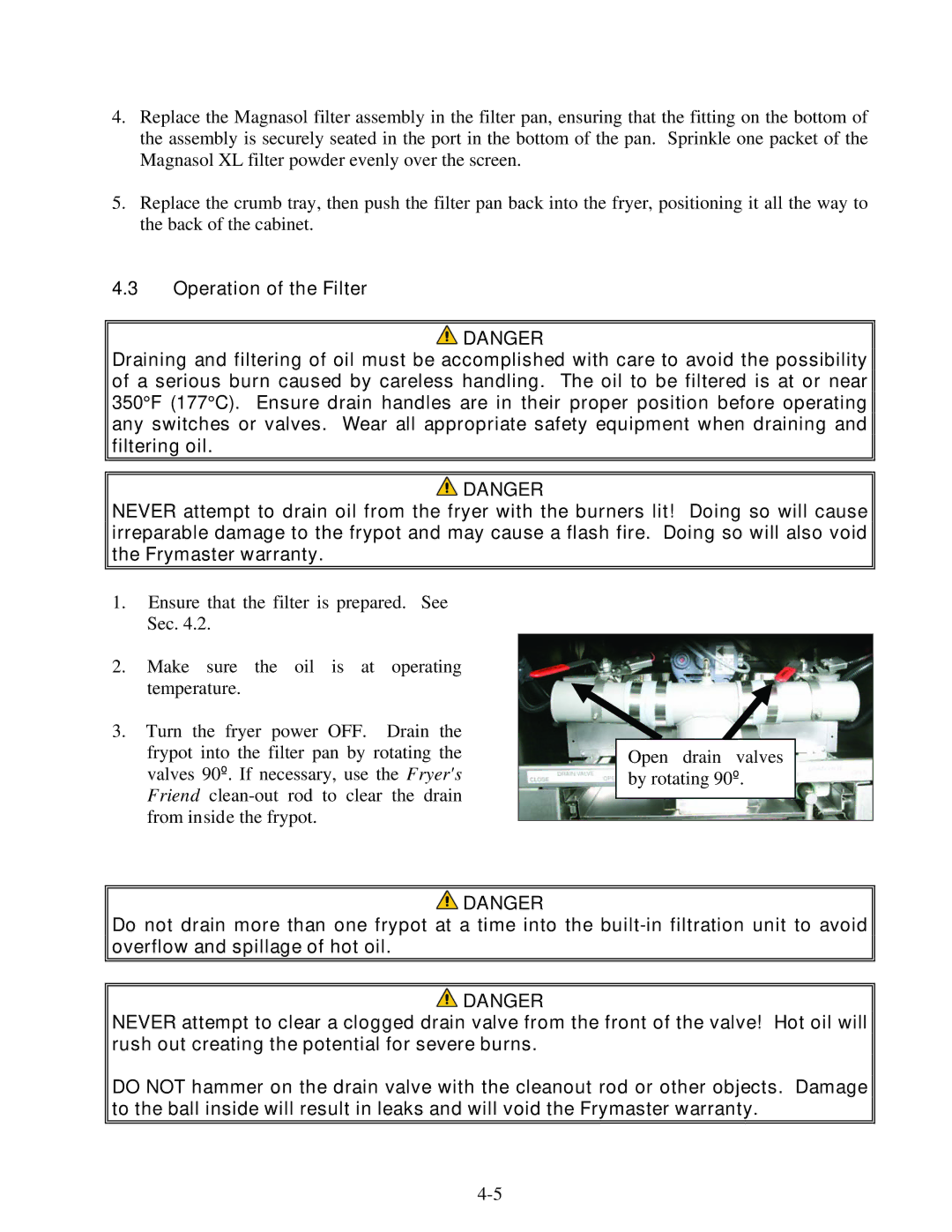 Frymaster E4 operation manual 