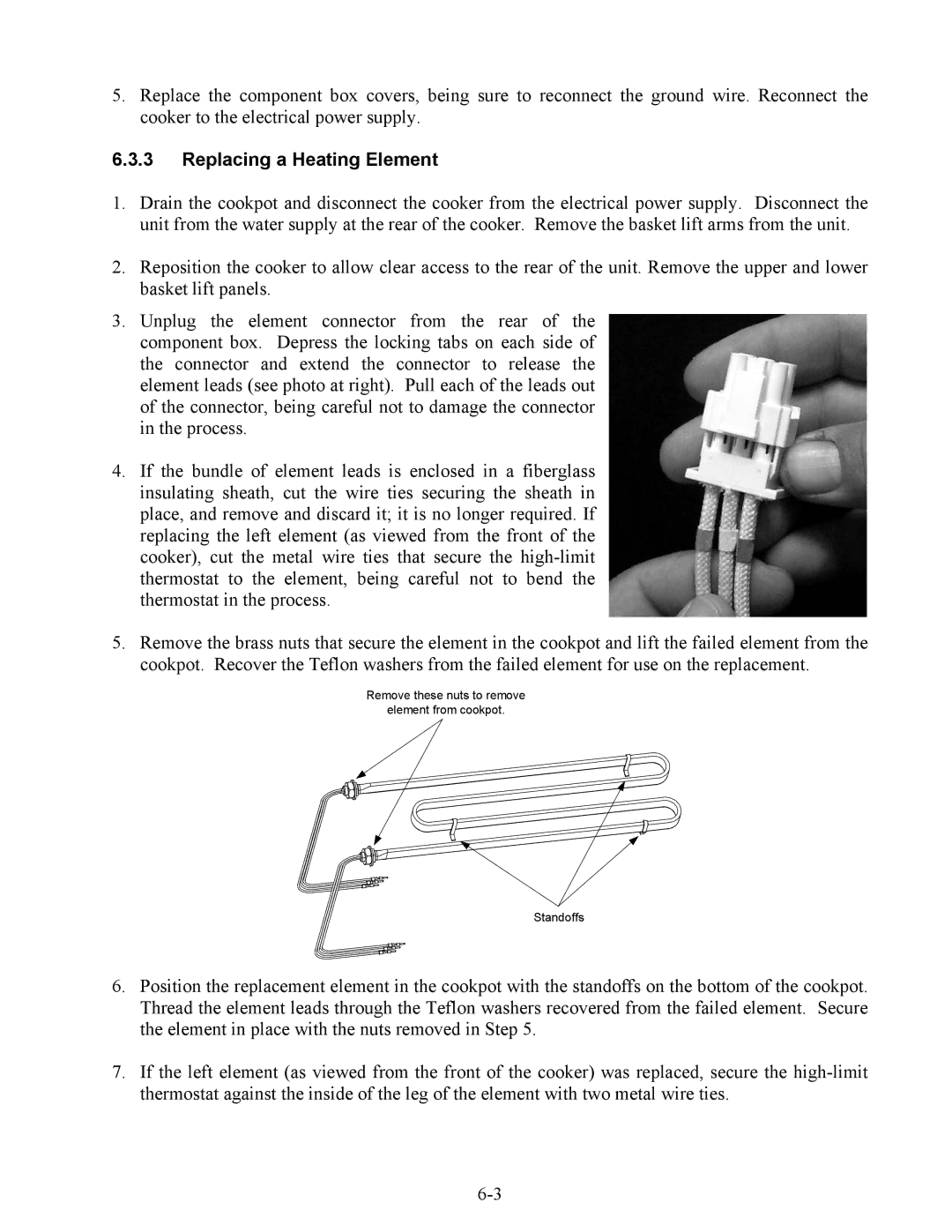 Frymaster ESW, 17ECS, EWBS manual Replacing a Heating Element 