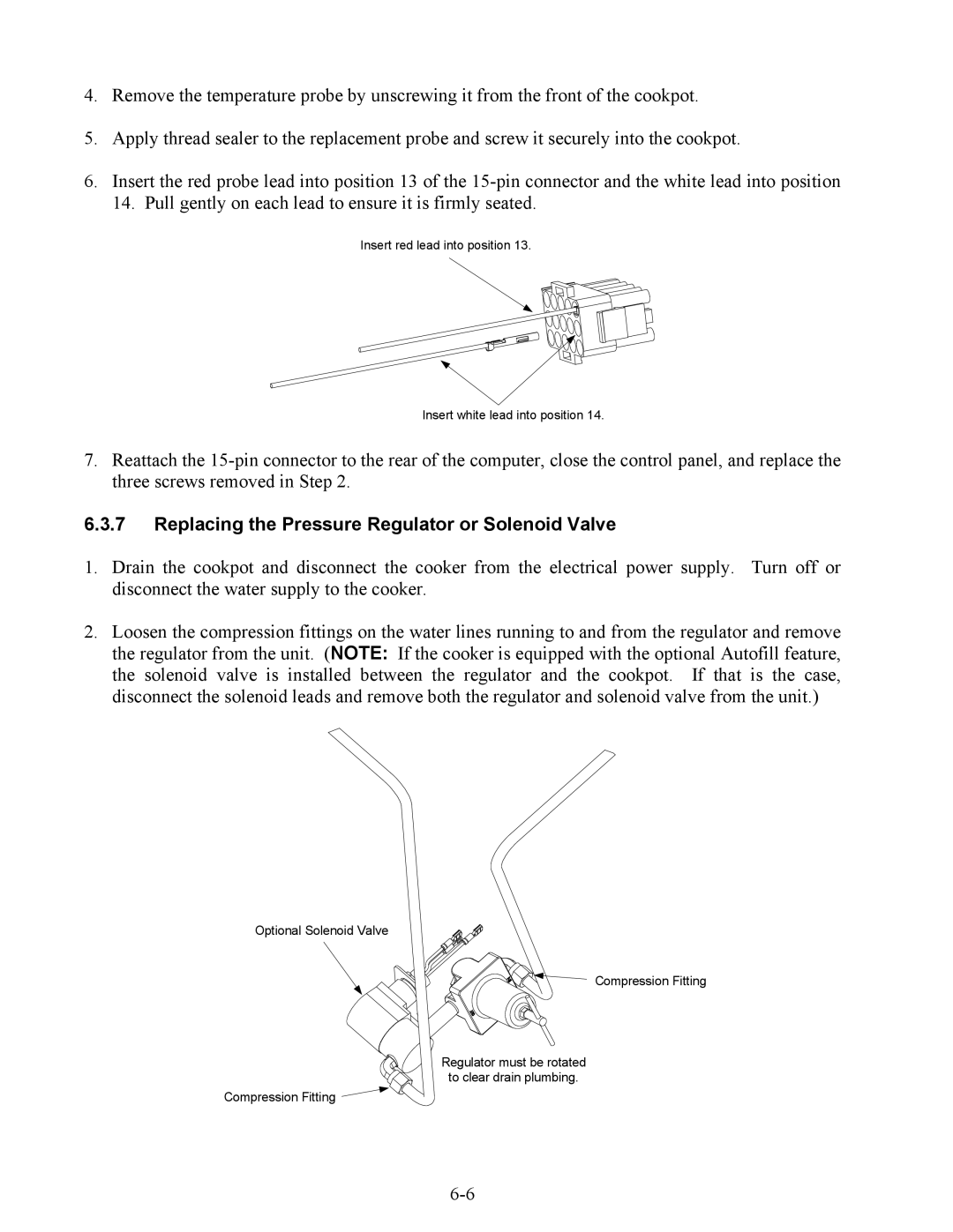 Frymaster EWBS, ESW, 17ECS manual Replacing the Pressure Regulator or Solenoid Valve 