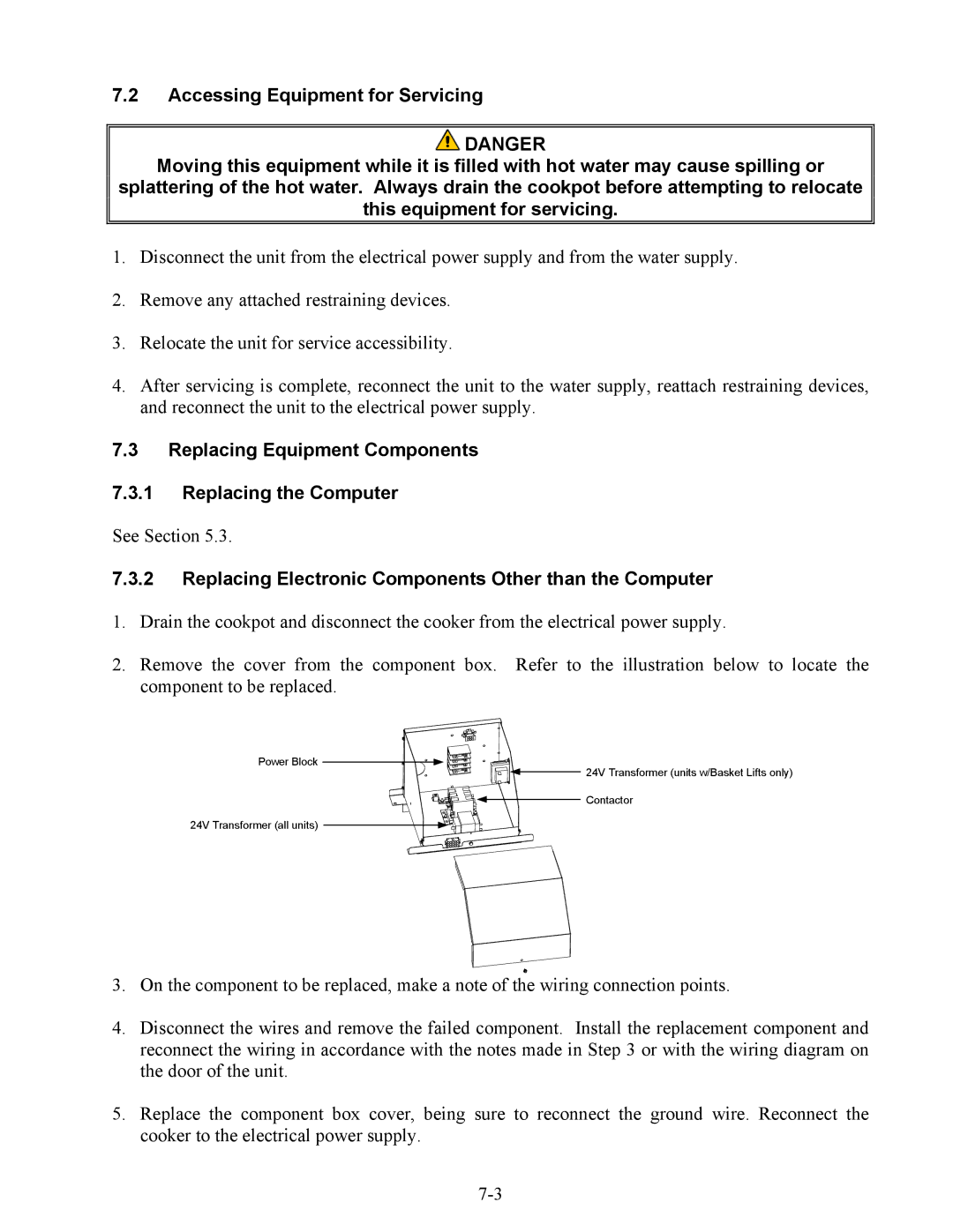 Frymaster ESW, 17ECS, EWBS manual Replacing Equipment Components Replacing the Computer 