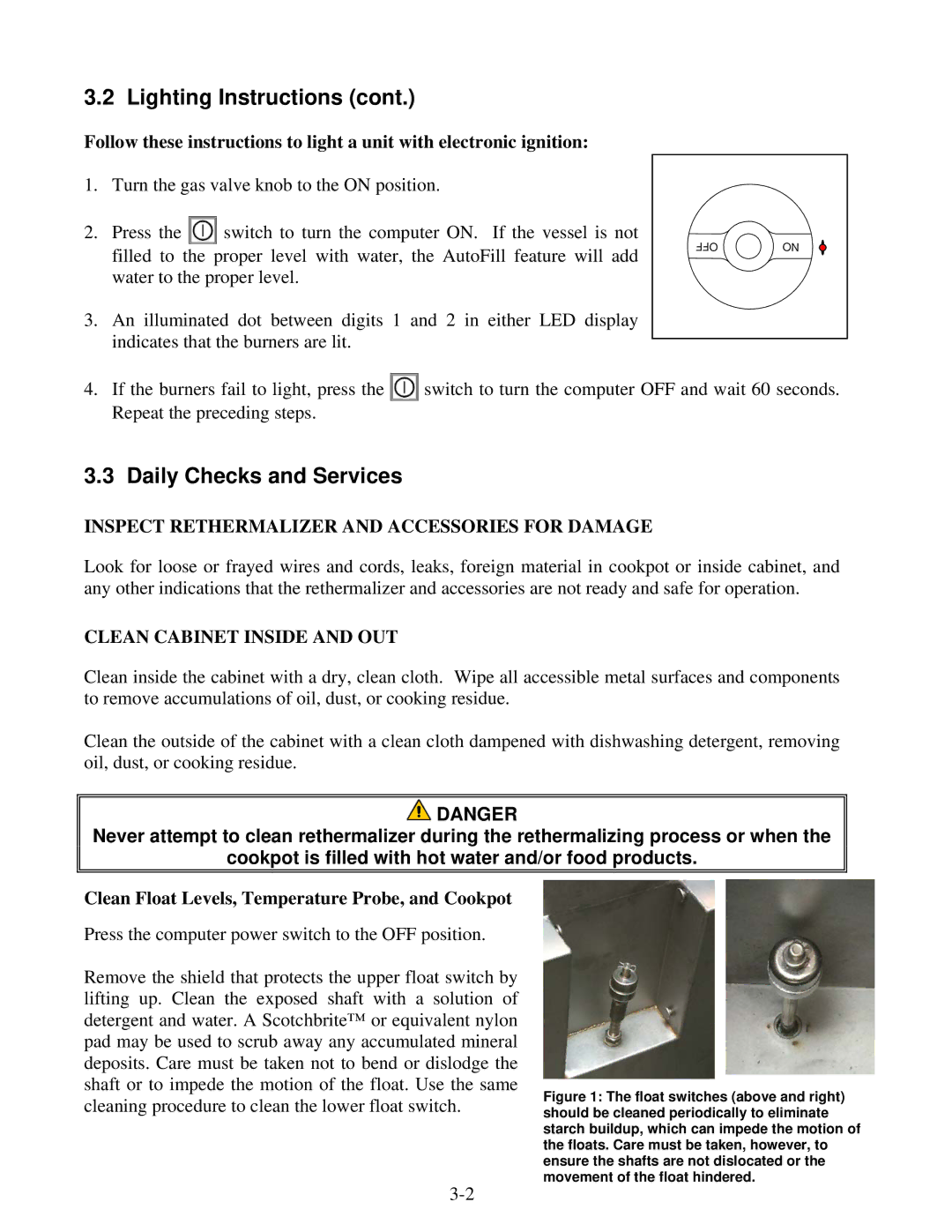 Frymaster FGP55 operation manual Daily Checks and Services, Inspect Rethermalizer and Accessories for Damage 