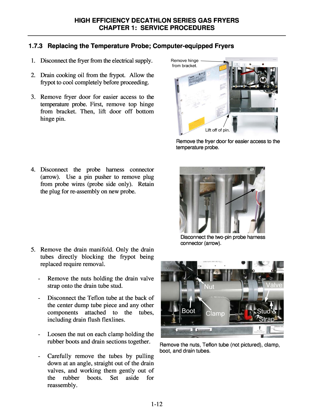 Frymaster FPHD manual High Efficiency Decathlon Series Gas Fryers, Service Procedures 