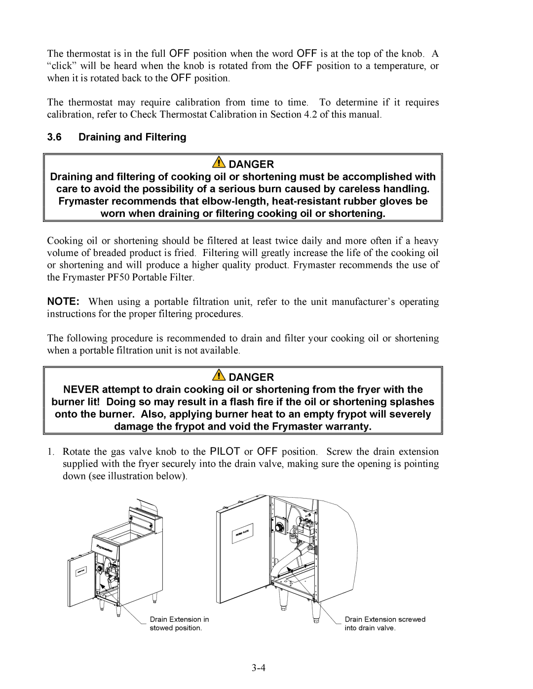 Frymaster GF14, GF40 operation manual 