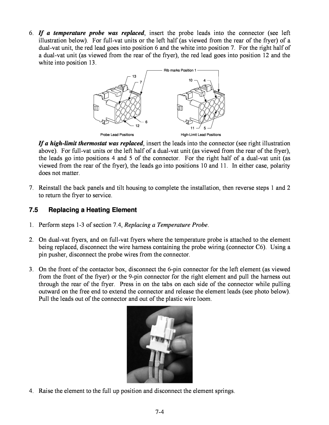 Frymaster H22SC, H17SC, H14SC manual Replacing a Heating Element 