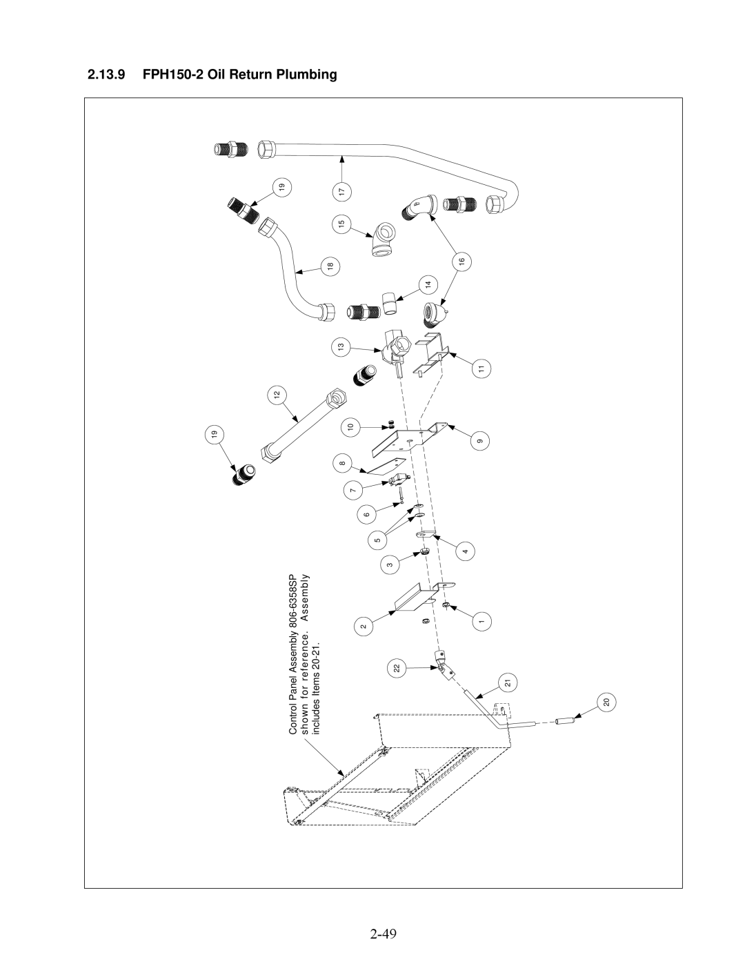 Frymaster H50 Series manual FPH150-2 Oil Return Plumbing 