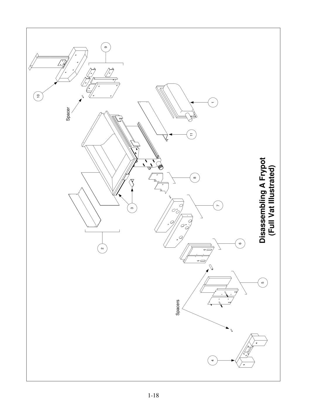 Frymaster H50 Series manual Disassembling a Frypot 