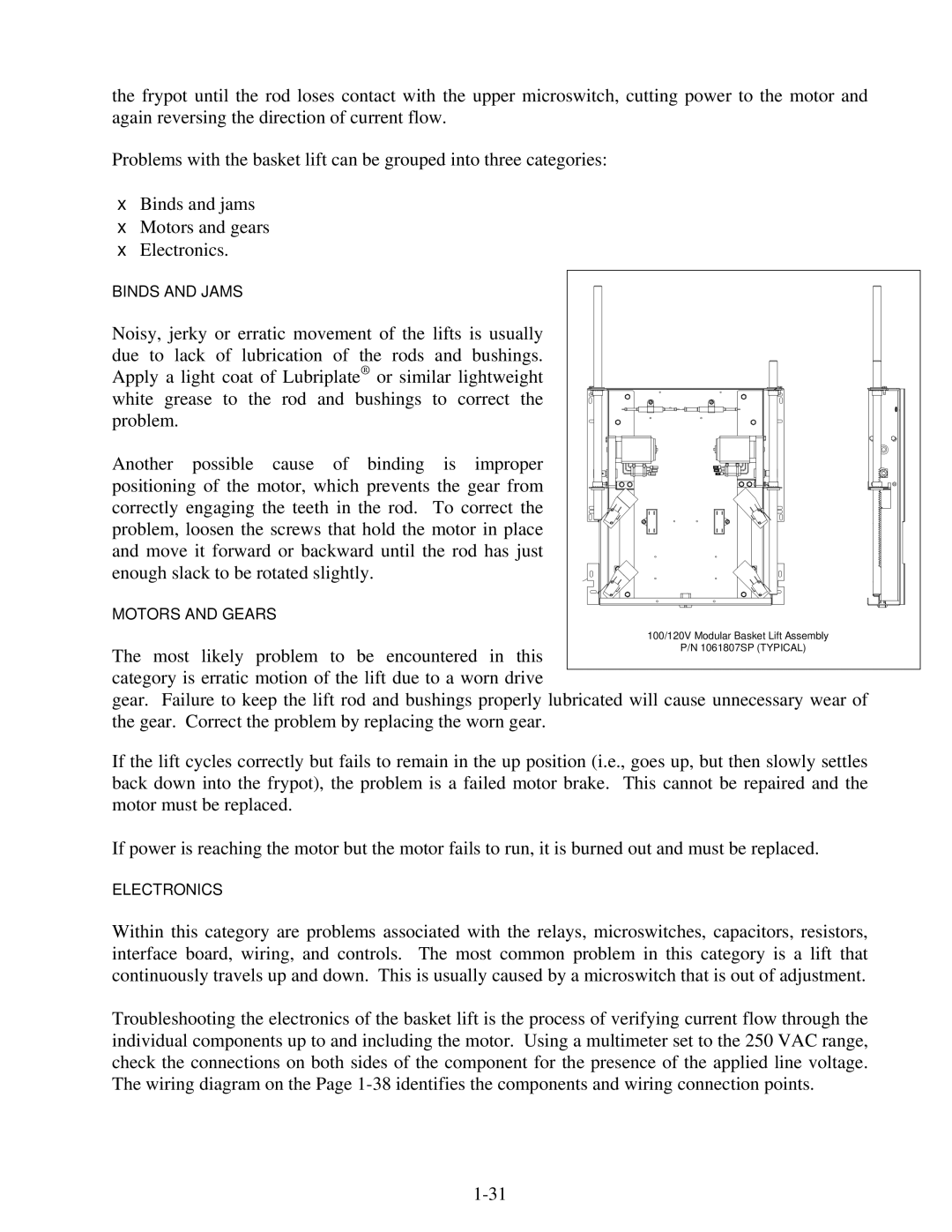 Frymaster H50 manual Binds and Jams 