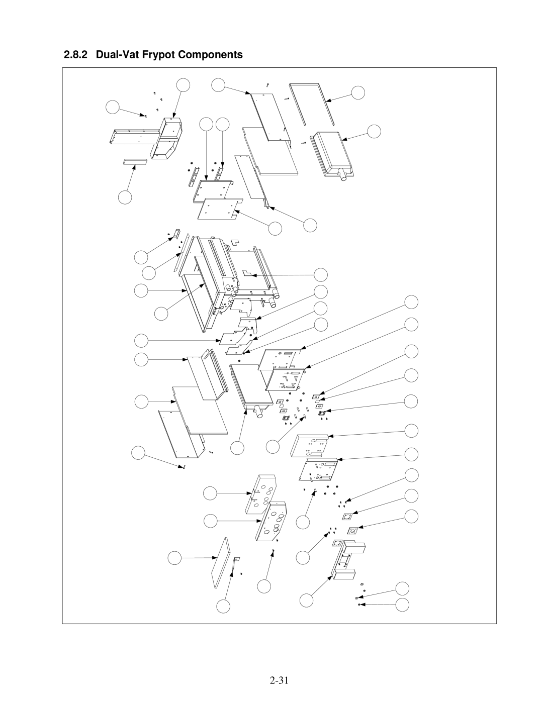 Frymaster H50 manual Dual-Vat Frypot Components 