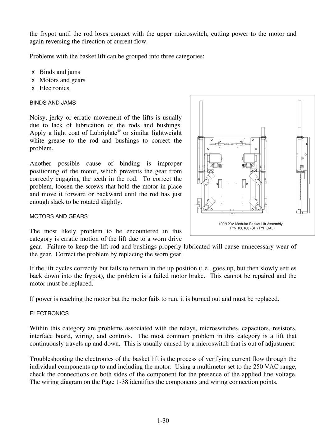 Frymaster H50 manual Binds and Jams 