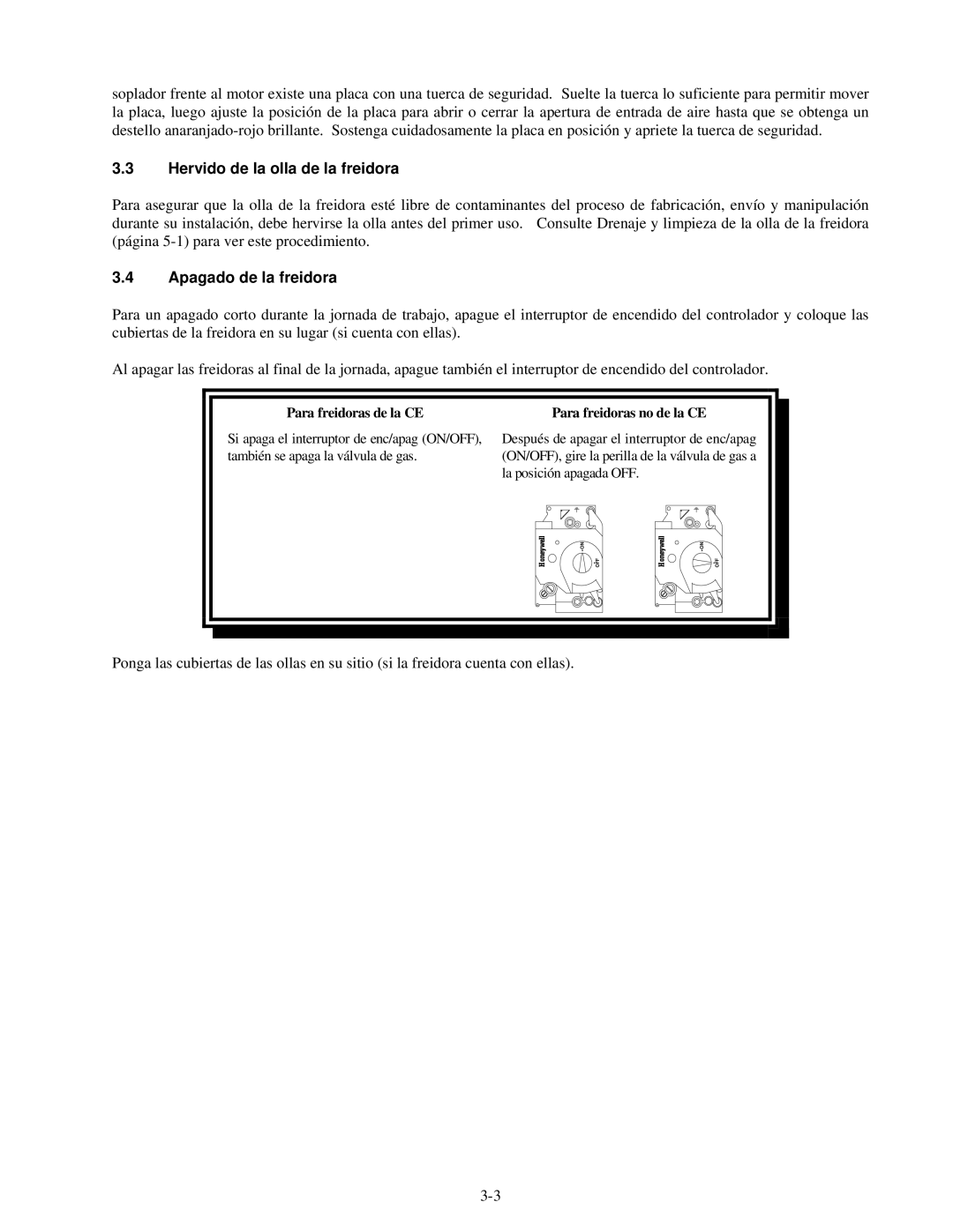 Frymaster H55 manual Hervido de la olla de la freidora, Apagado de la freidora 