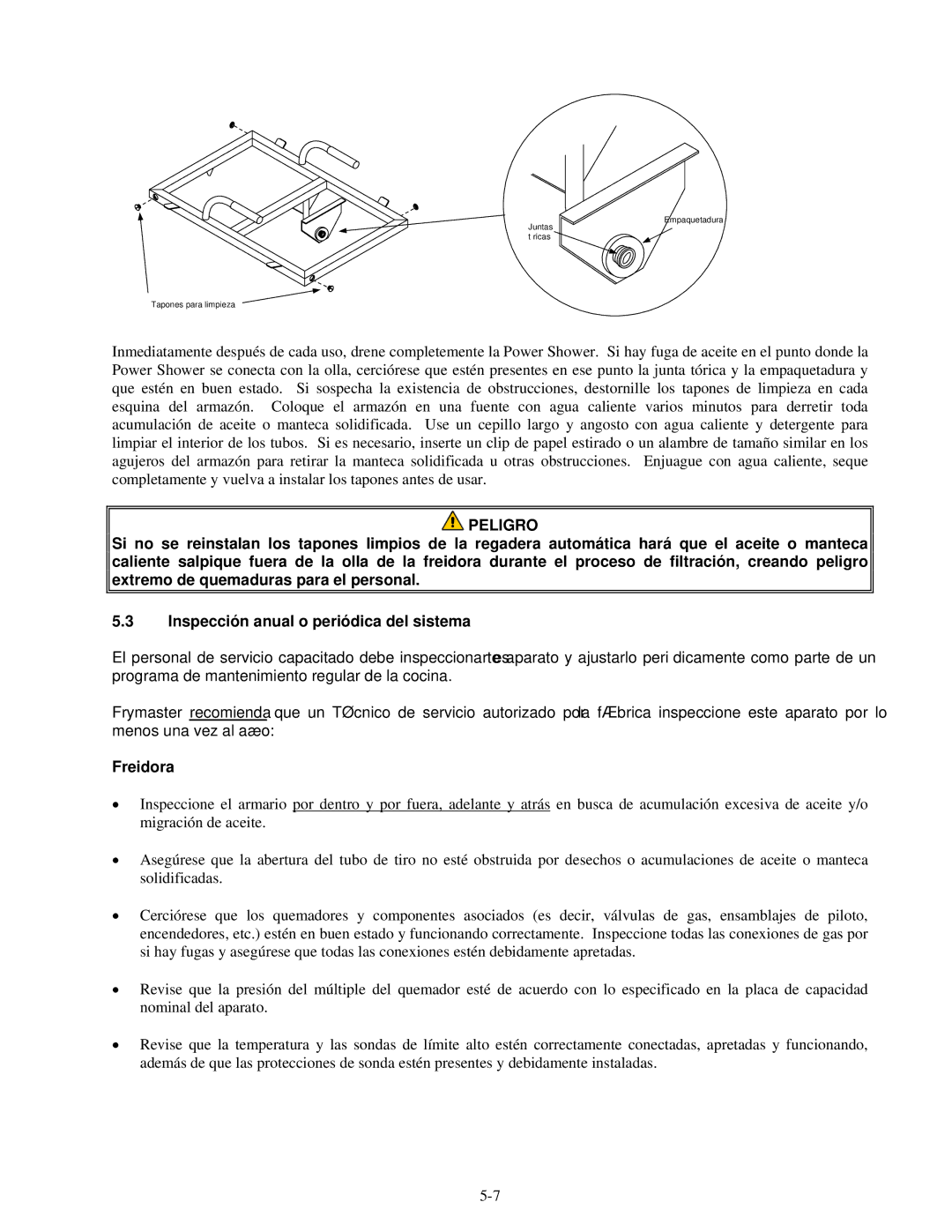 Frymaster H55 manual Freidora 