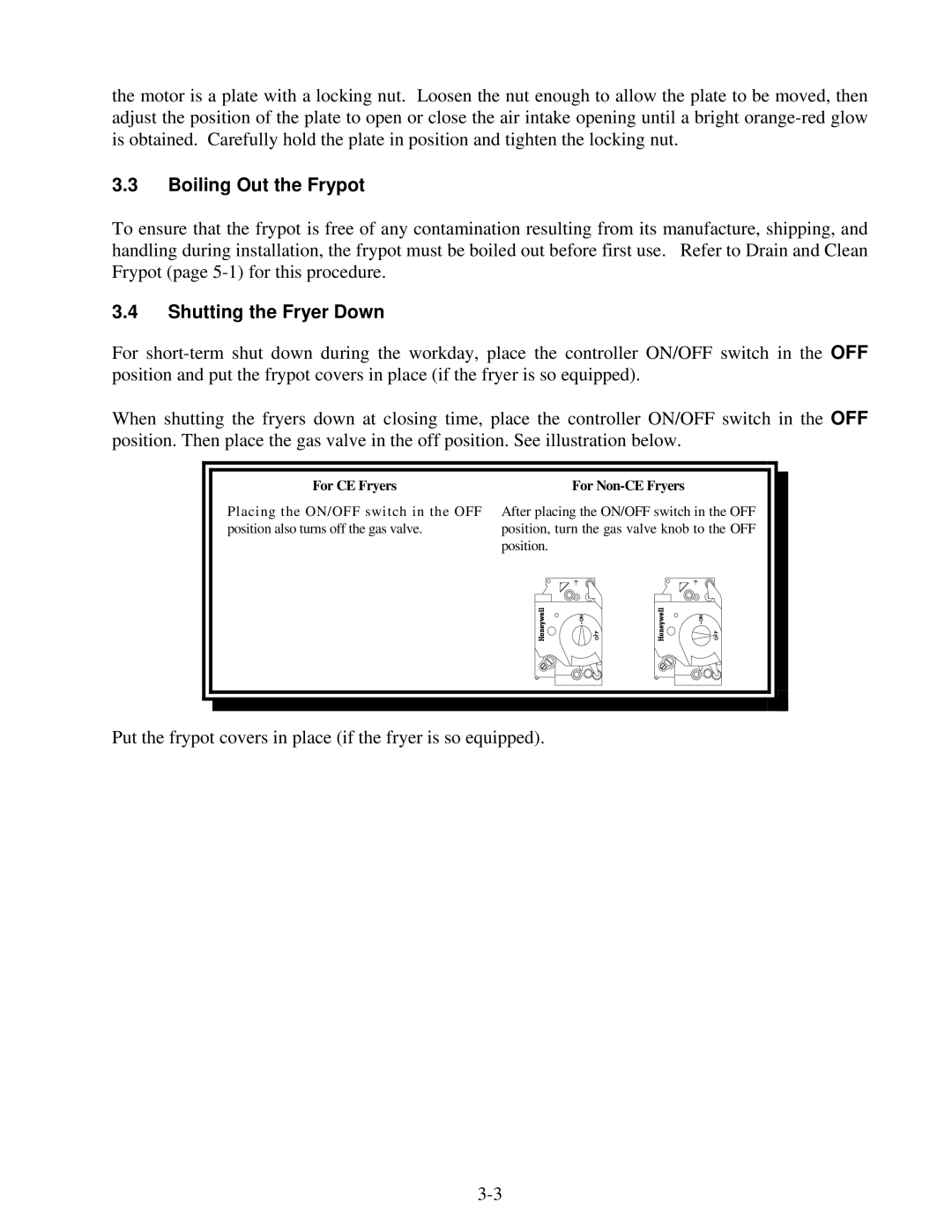 Frymaster H55 operation manual Boiling Out the Frypot, Shutting the Fryer Down 