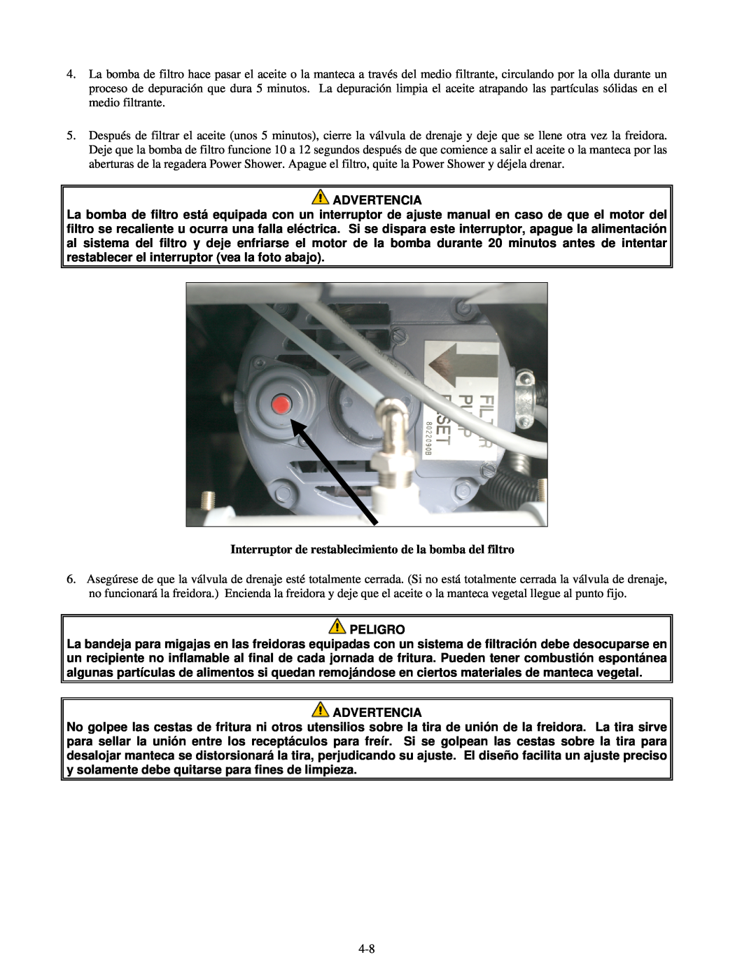 Frymaster H55 manual Advertencia, Peligro 