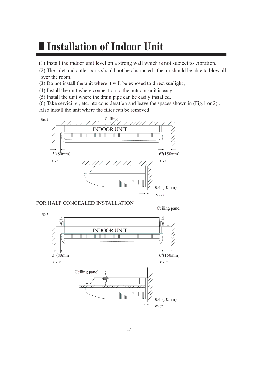 Frymaster HCFU-42CF03, HCFU-42HF03 installation manual Indoor Unit 