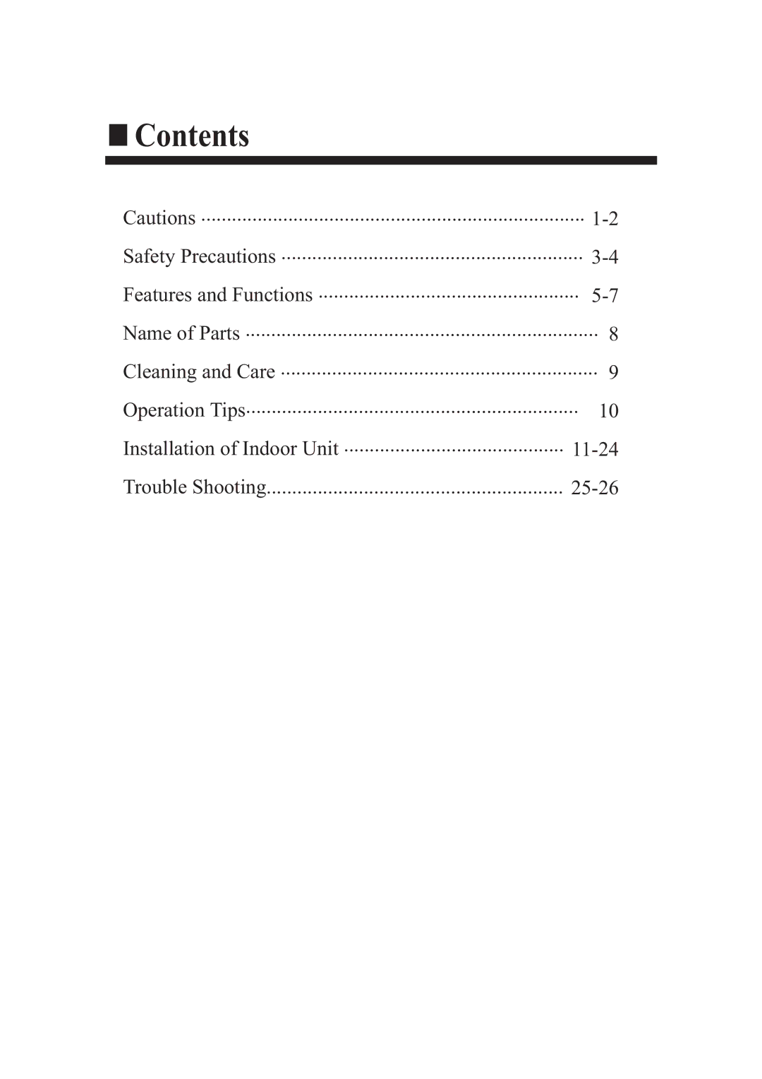 Frymaster HCFU-42HF03, HCFU-42CF03 installation manual Contents 