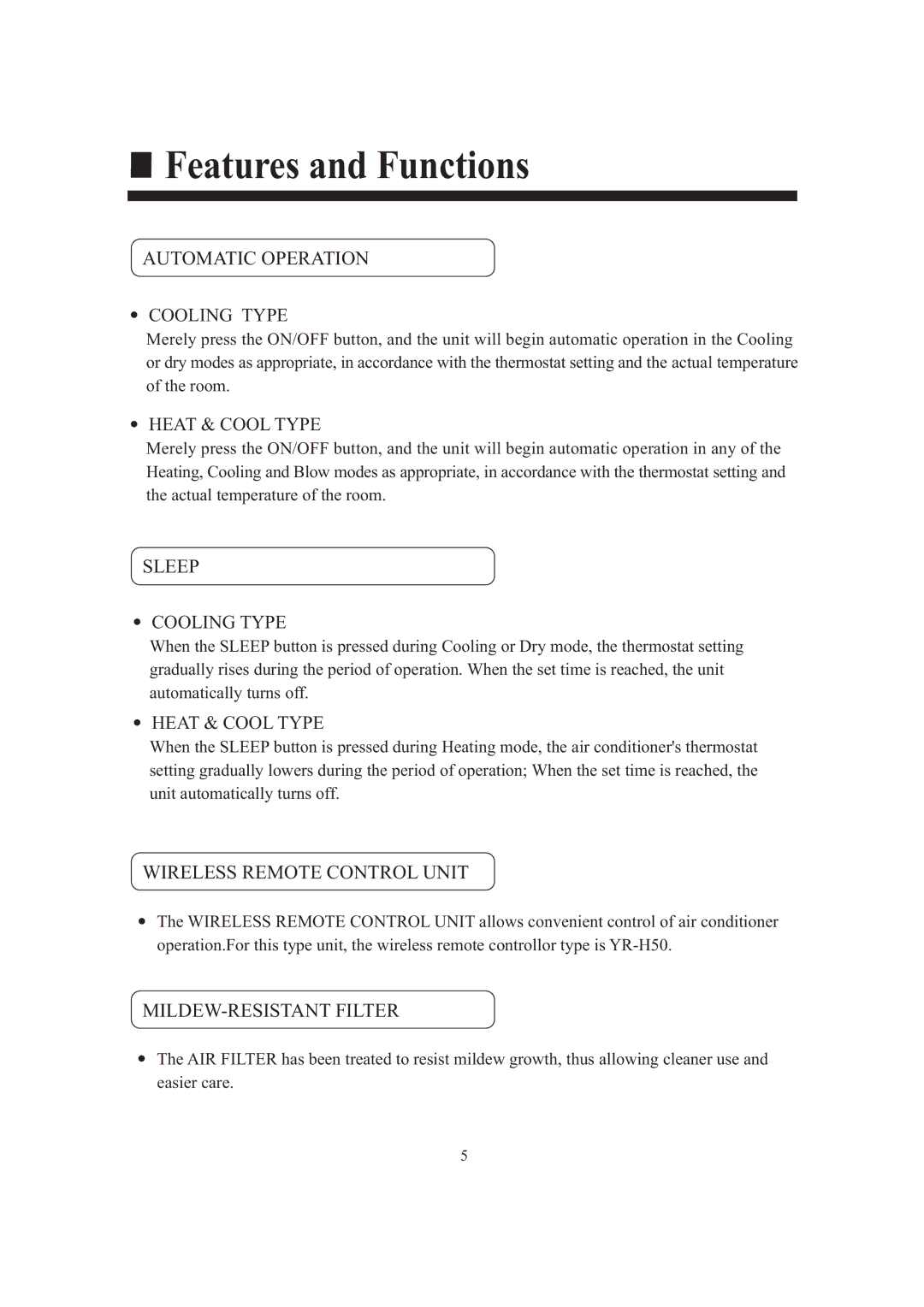 Frymaster HCFU-42CF03, HCFU-42HF03 installation manual Features and Functions, Automatic Operation 