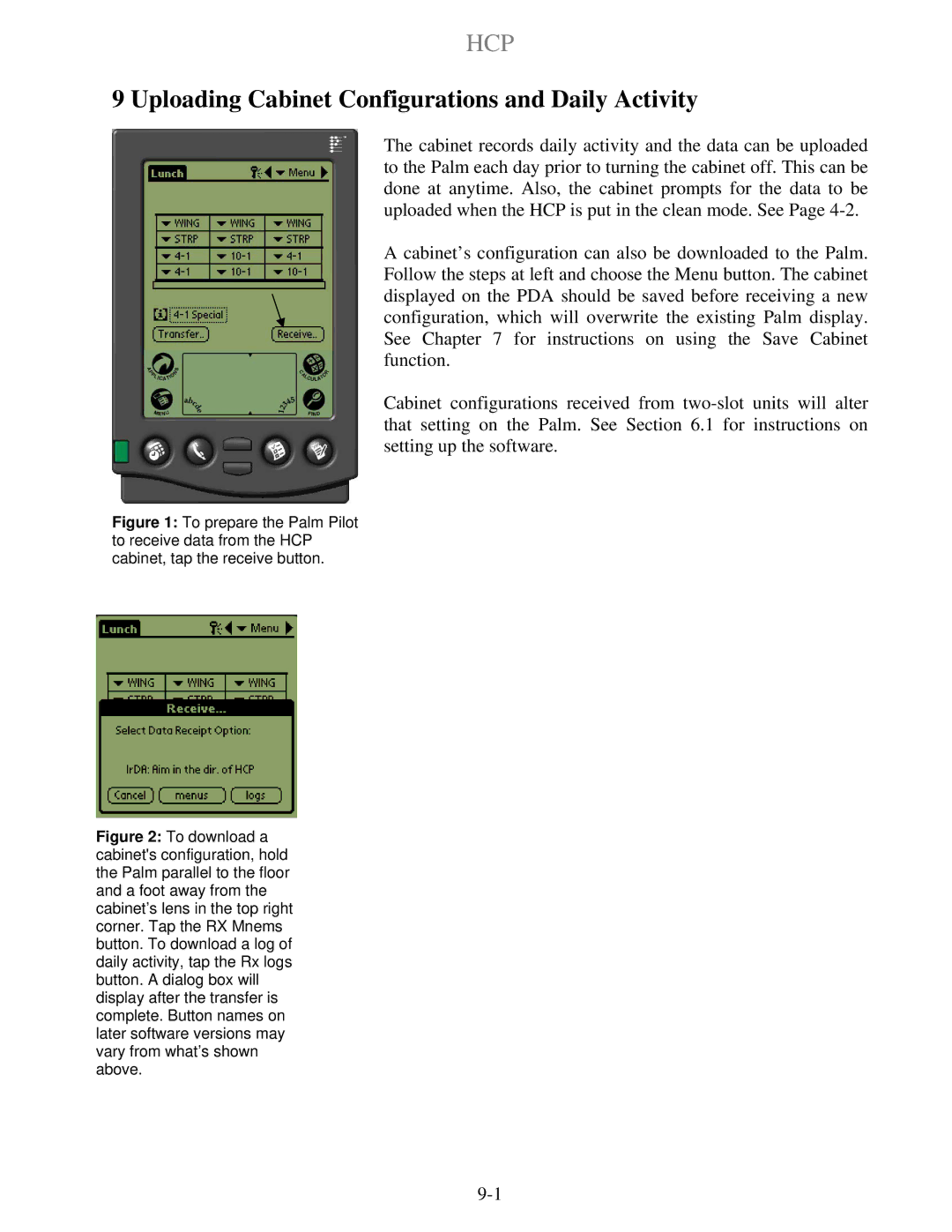 Frymaster HCP operation manual Uploading Cabinet Configurations and Daily Activity 