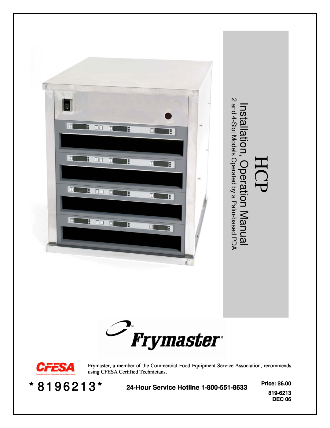 Frymaster HCP operation manual 