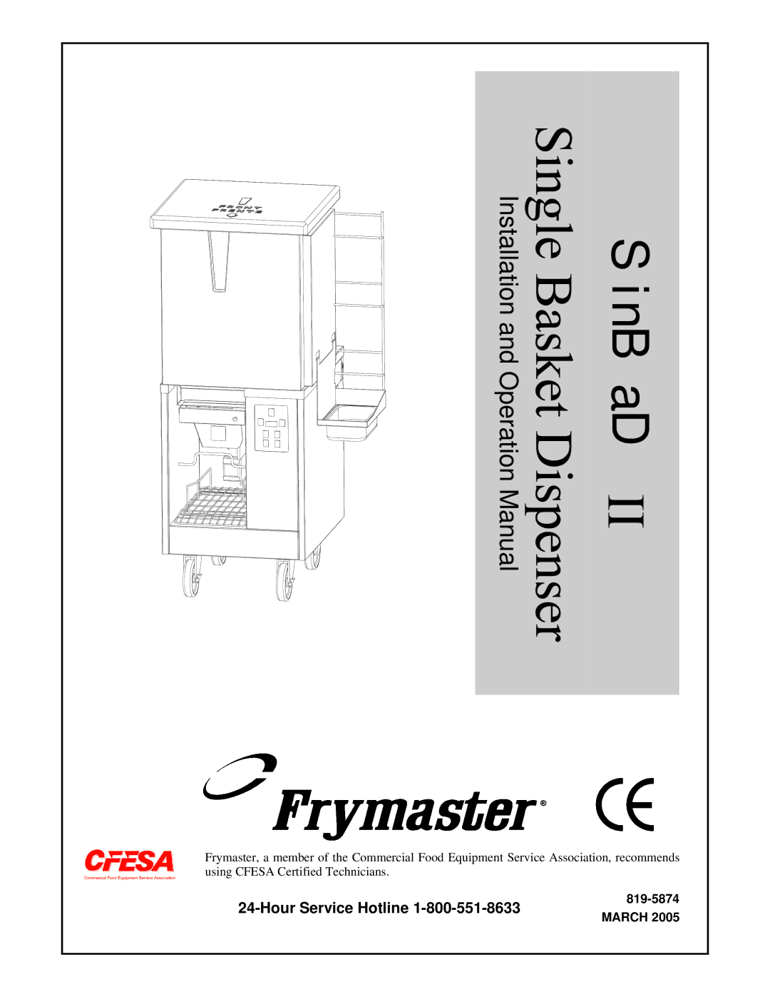 Frymaster II operation manual SinBaD 