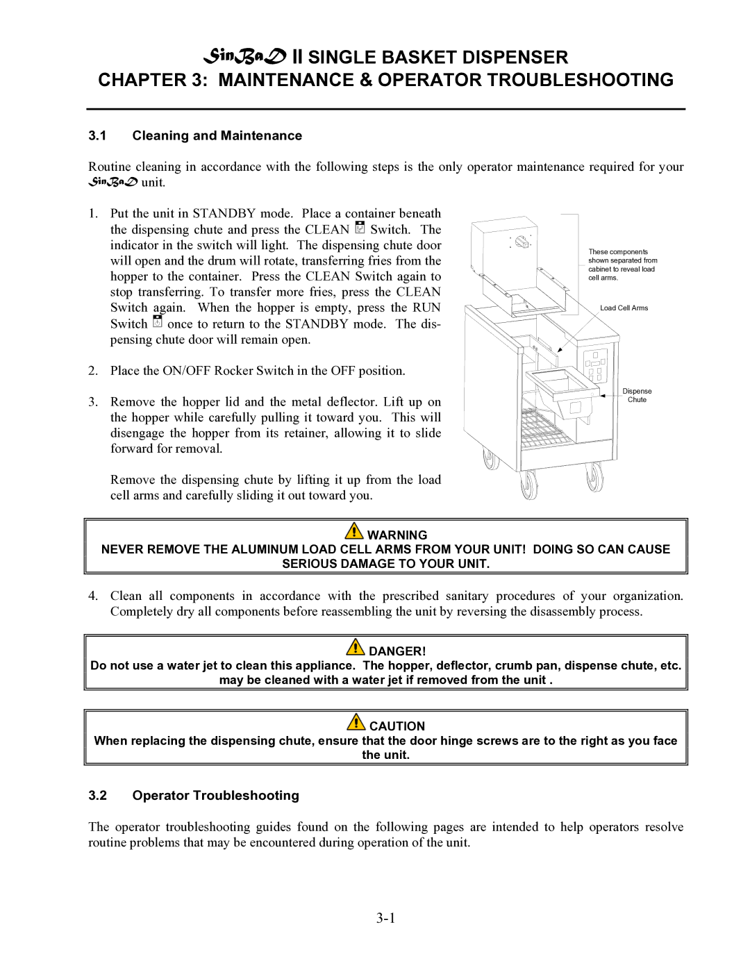 Frymaster II operation manual Cleaning and Maintenance, Operator Troubleshooting 