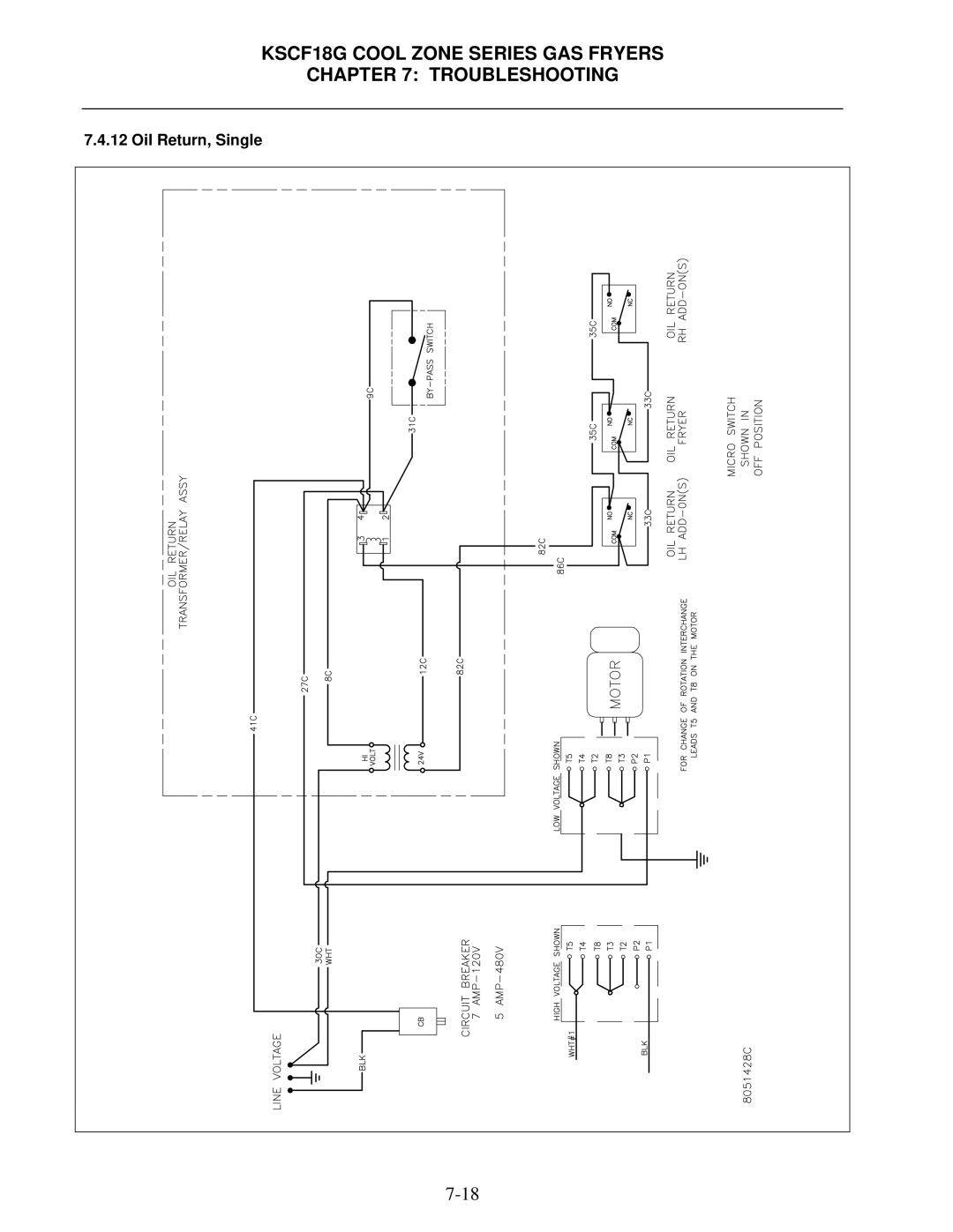 Frymaster KSCF18G manual Oil Return, Single 