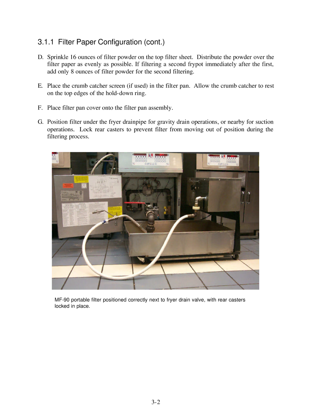 Frymaster MF90 Series manual Filter Paper Configuration 