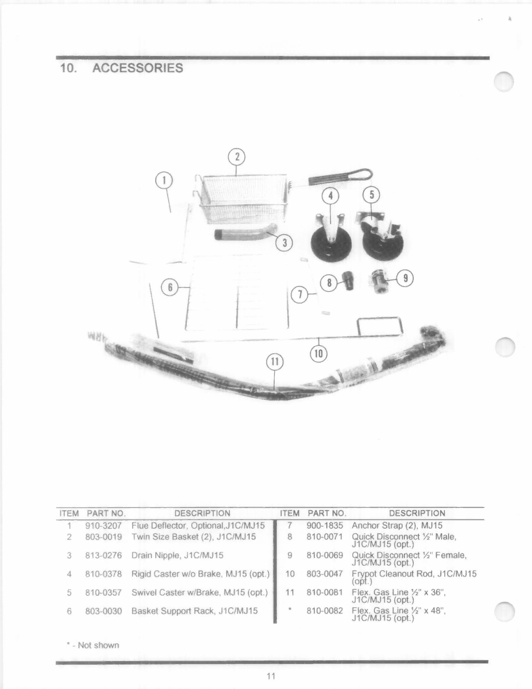 Frymaster MJ15, J1C manual 