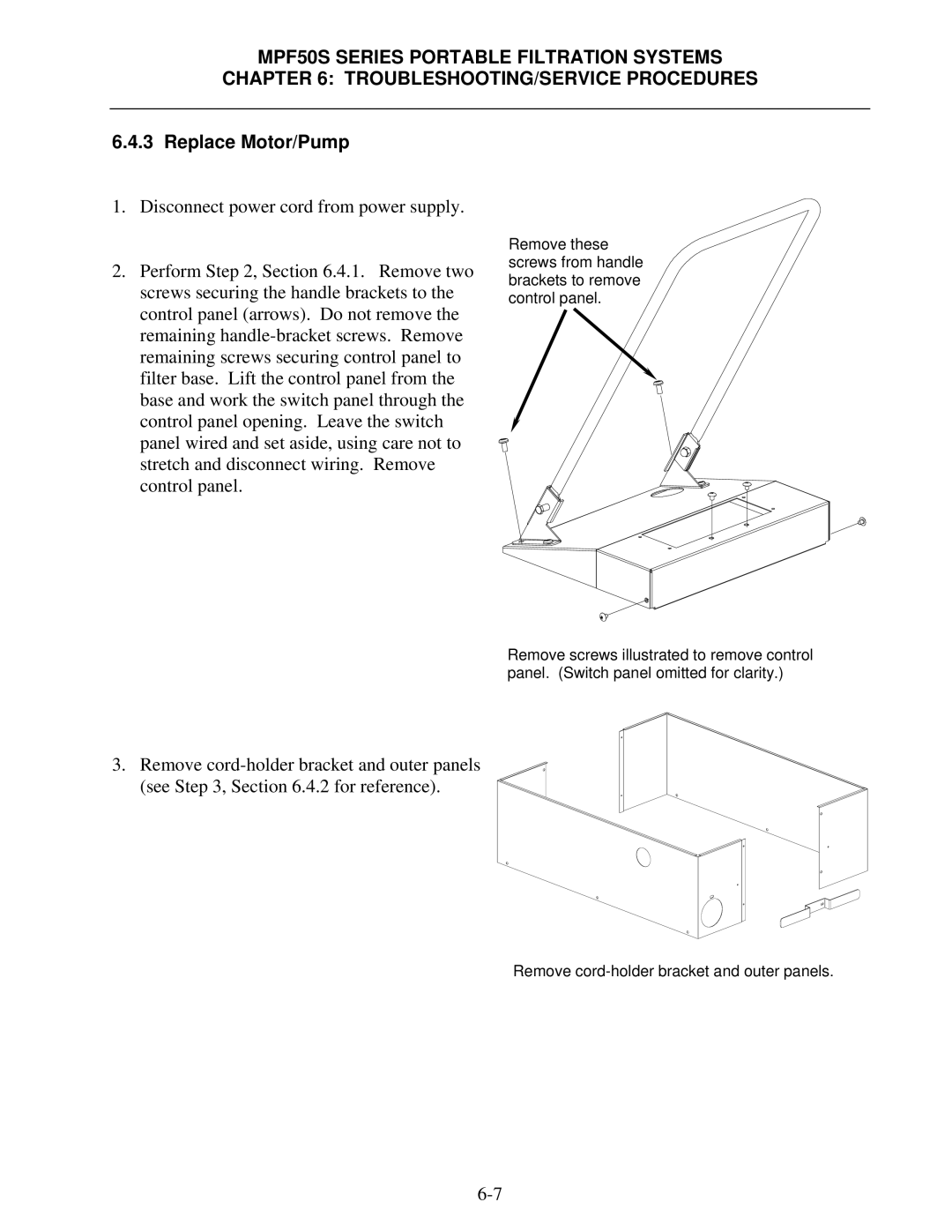 Frymaster MPF50S Series manual Replace Motor/Pump 