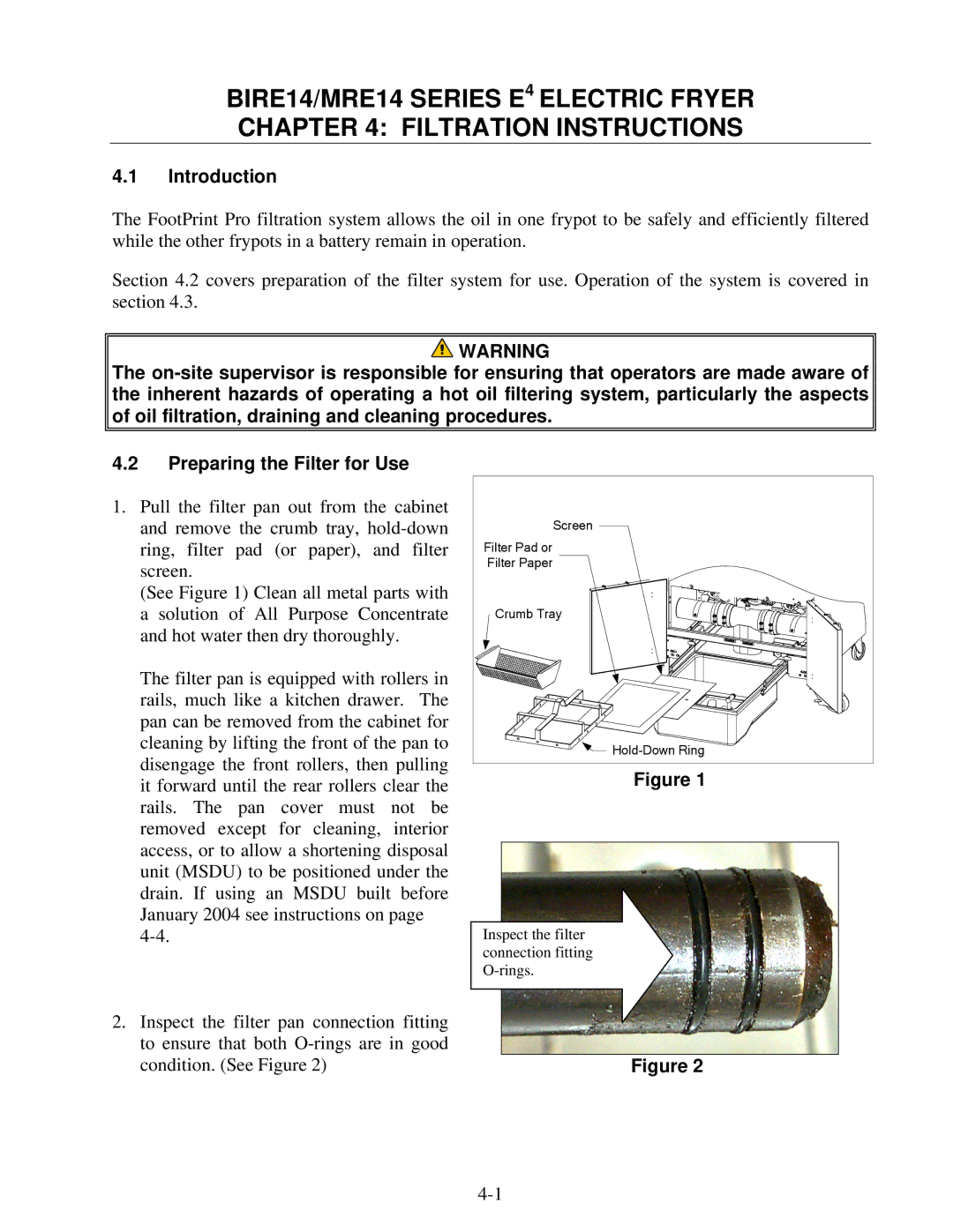 Frymaster BIRE14, MRE14 warranty Introduction 