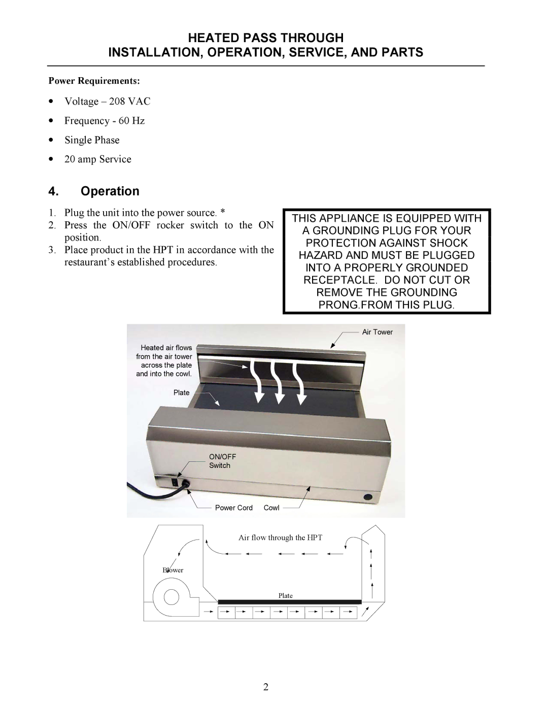 Frymaster none manual Operation 