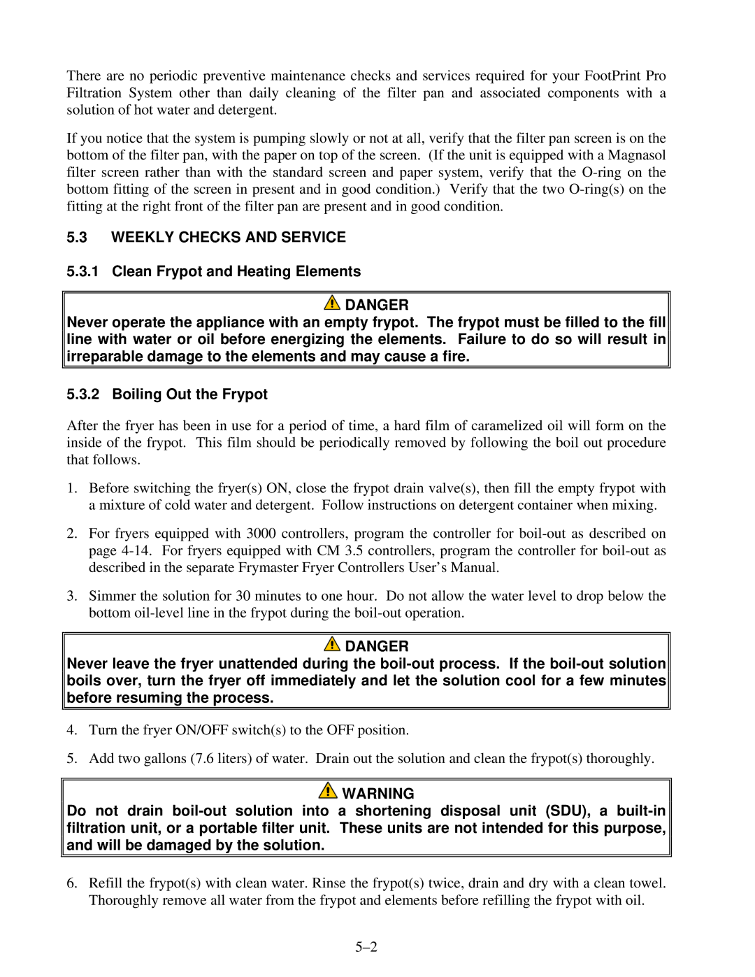 Frymaster OCF30 operation manual 