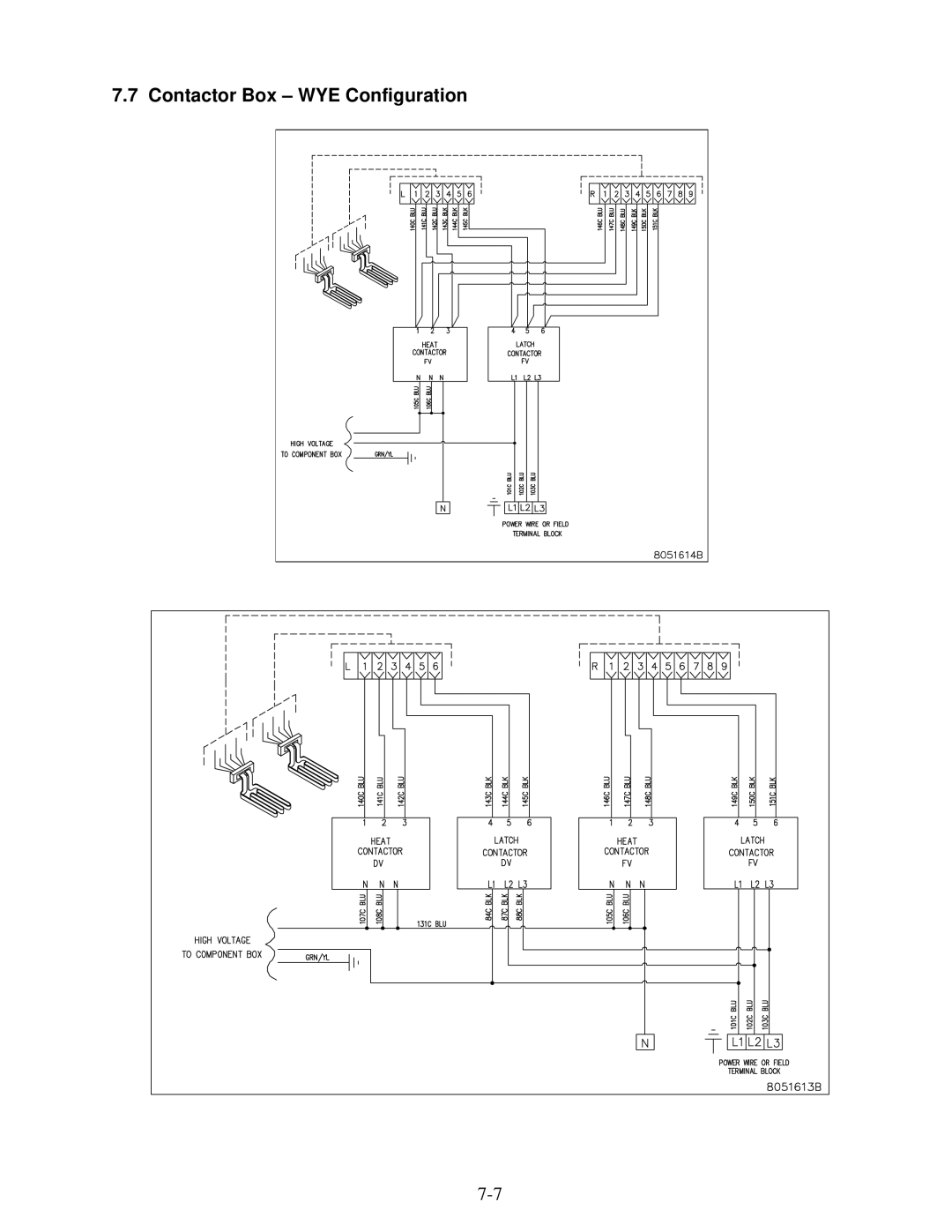 Frymaster OCF30 operation manual Contactor Box WYE Configuration 