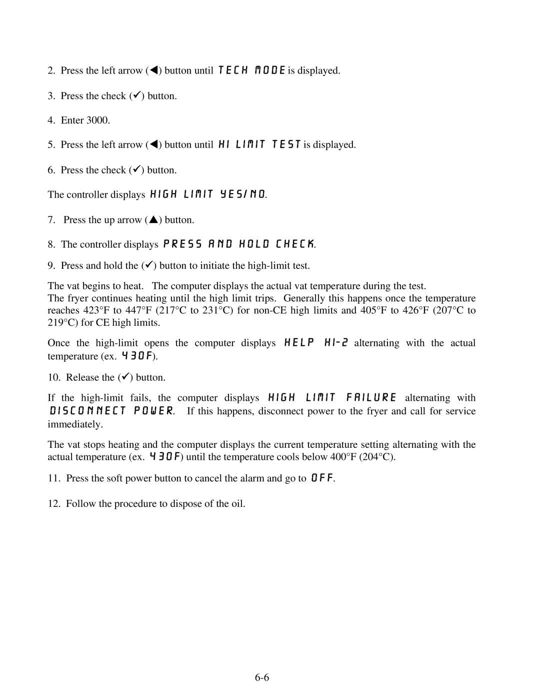 Frymaster OCF30 operation manual 