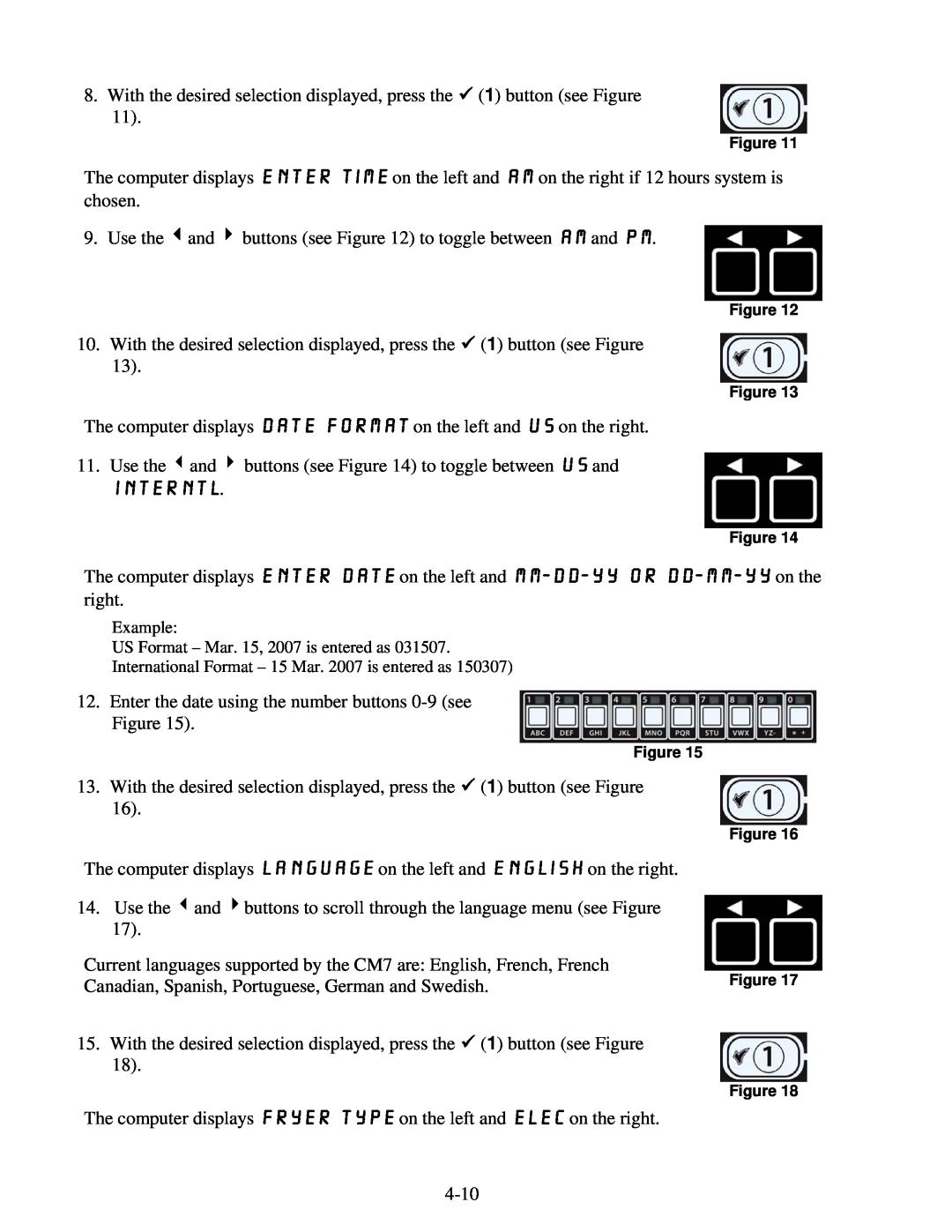 Frymaster Protector Series operation manual 4-10 
