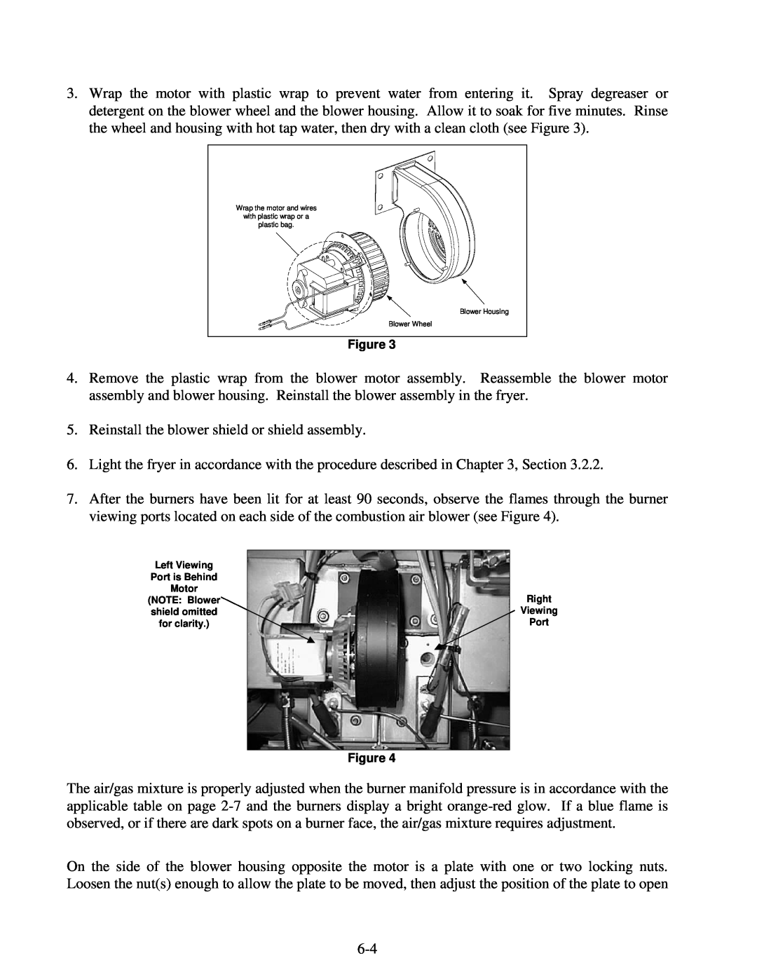 Frymaster Protector Series operation manual Reinstall the blower shield or shield assembly 